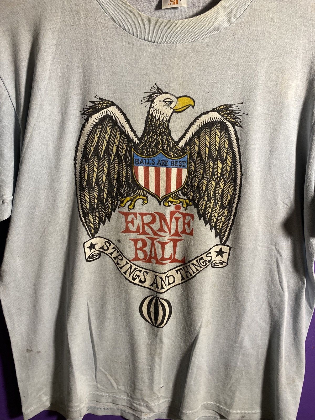 Band Tees Vintage 80s Ernie ball strings and things tour tee Size US L / EU 52-54 / 3 - 3 Thumbnail