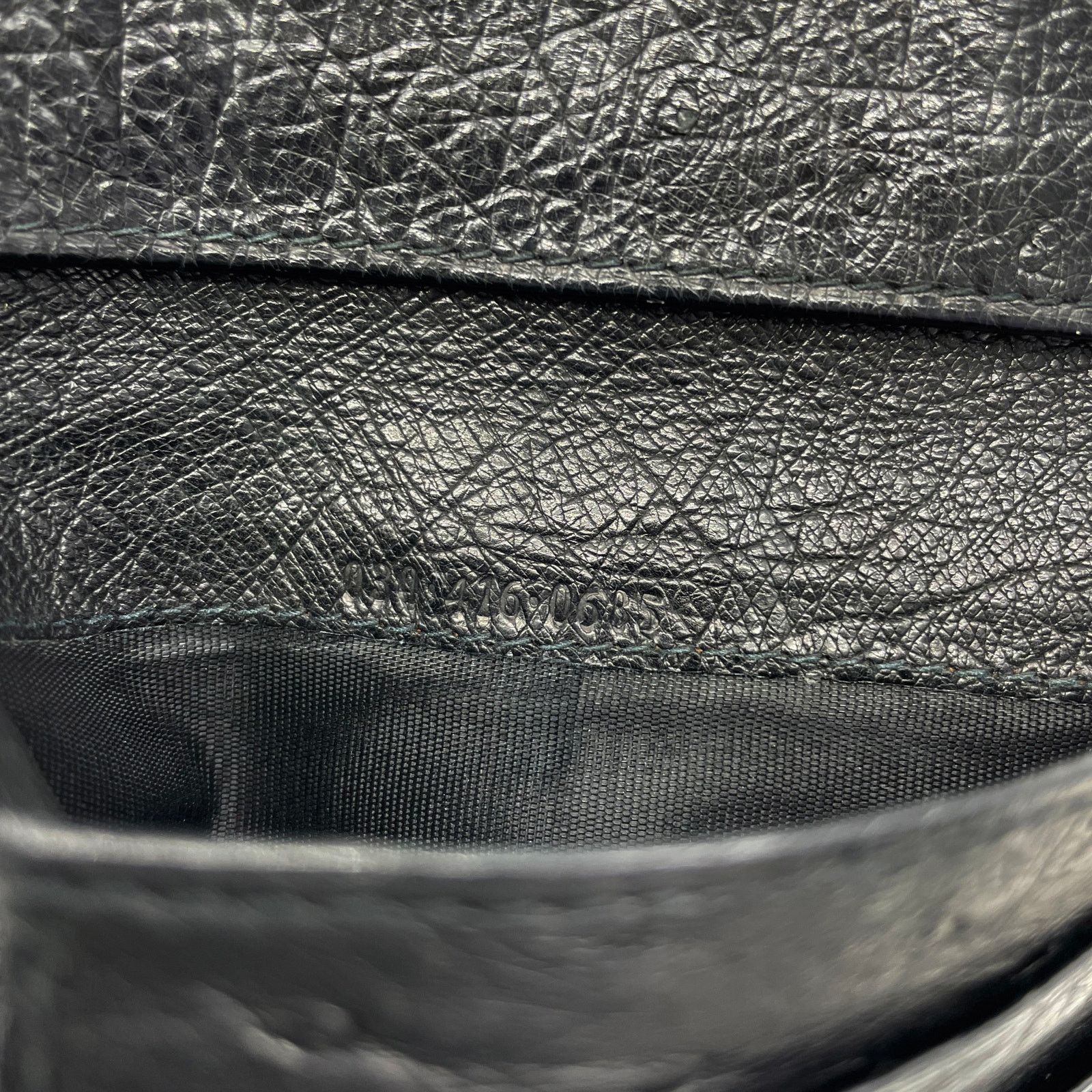 Gucci 🔴 Gucci Tall Wallet - Black Ostrich Leather Size ONE SIZE - 10 Thumbnail