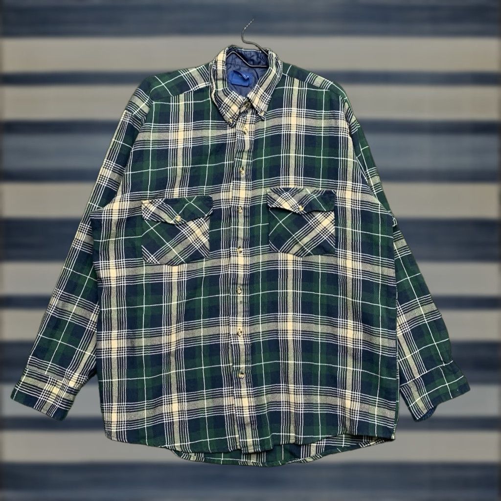 Vintage VINTAGE Towncraft Flannel Shirt Lined Mens XL Plaid Workwear Shacket Size US XL / EU 56 / 4 - 1 Thumbnail