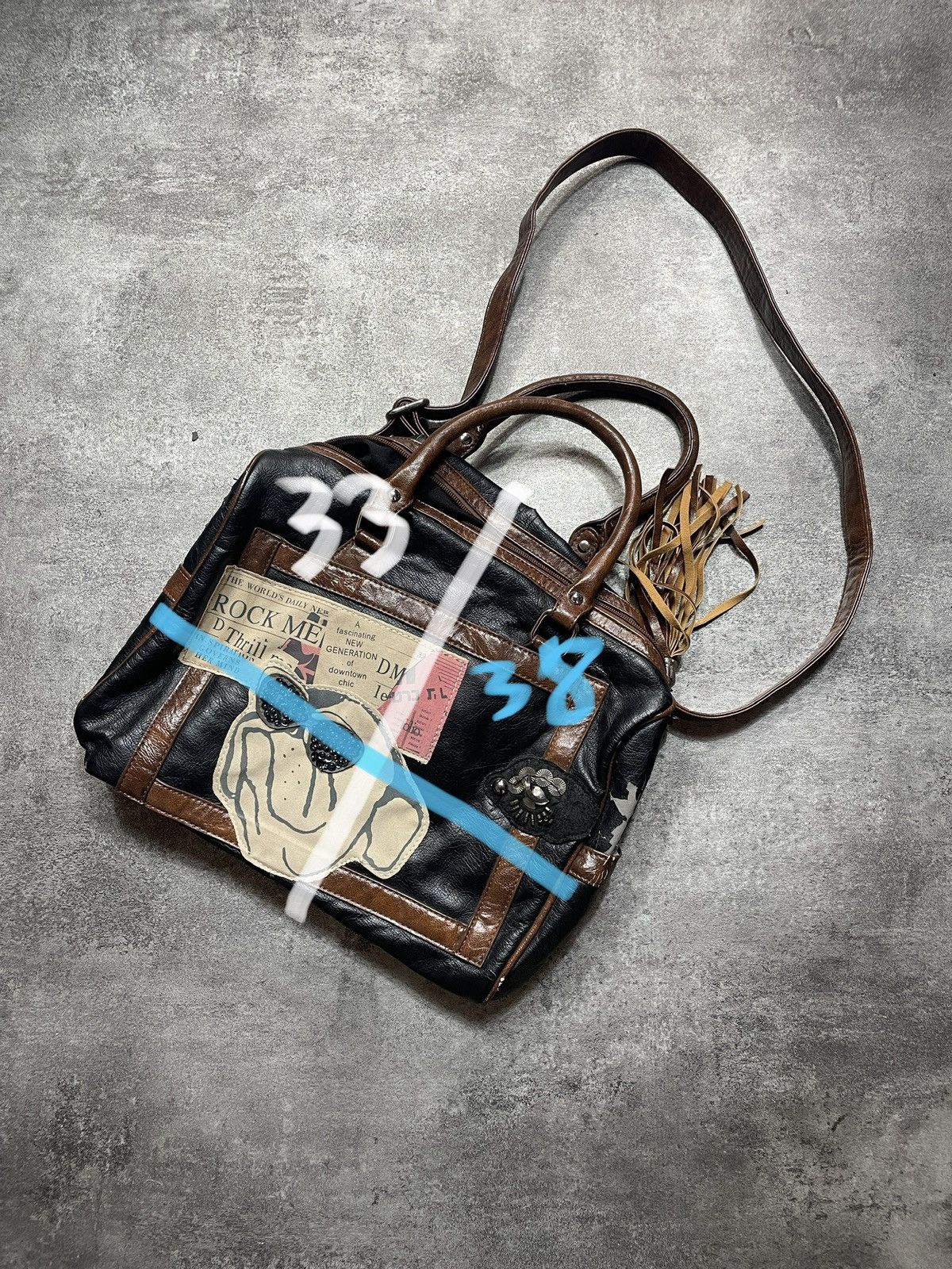 Vintage 🔥RARE🔥Vintage Y2K Bag Leather Rare Streetwear Hype Size ONE SIZE - 14 Thumbnail