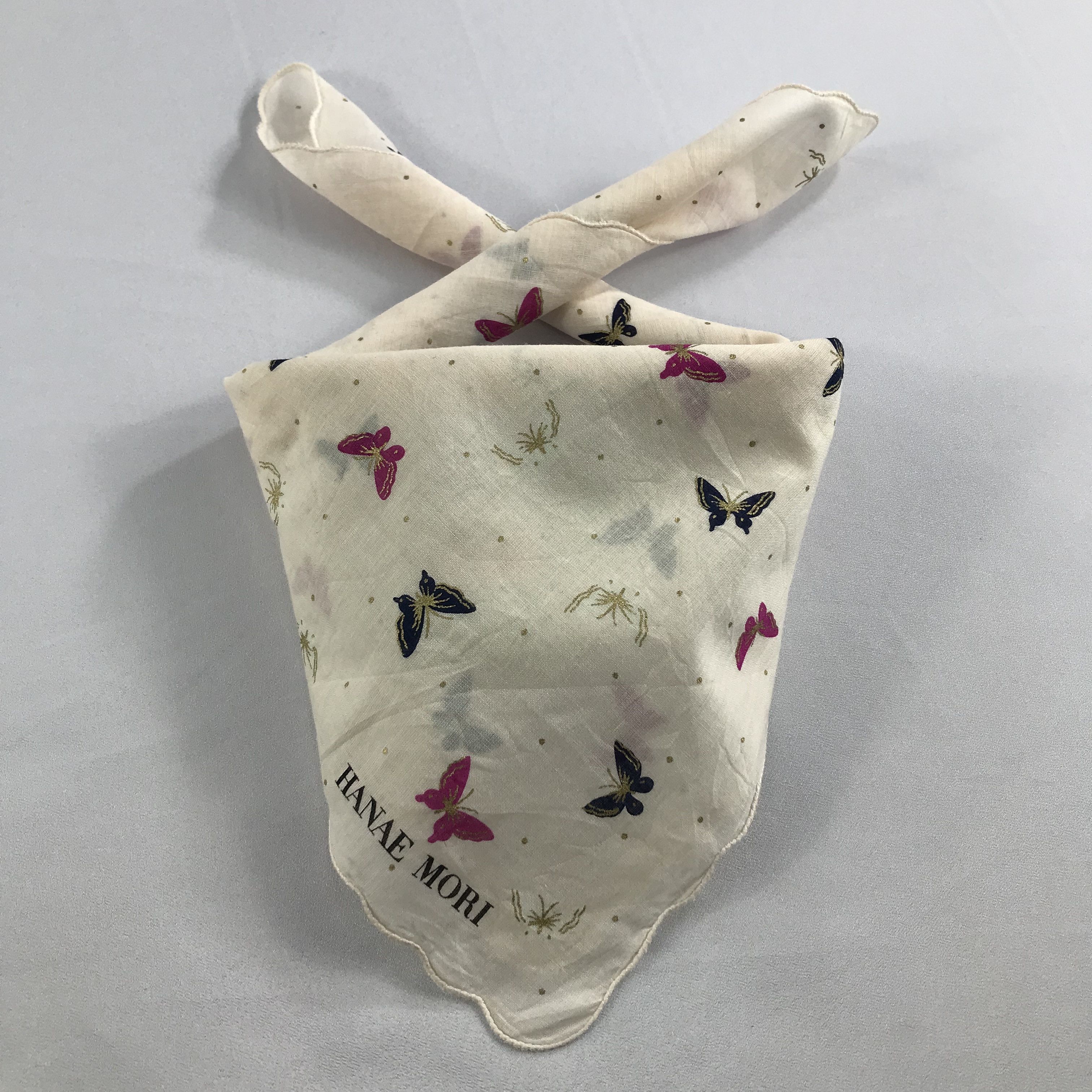 Hanae Mori × Vintage Hanae Mori Bandana / Handkerchief / Neckerchief - S2654 Size ONE SIZE - 3 Thumbnail
