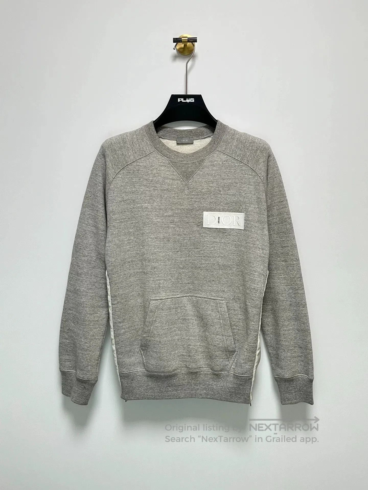 Sacai Dior Sacai Grey Logo Patch Sweatshirt. Size US M / EU 48-50 / 2 - 1 Thumbnail
