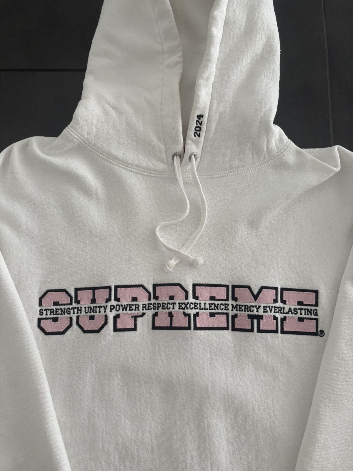 Supreme Supreme Collegiate Acronym Hoodie Size US M / EU 48-50 / 2 - 3 Thumbnail