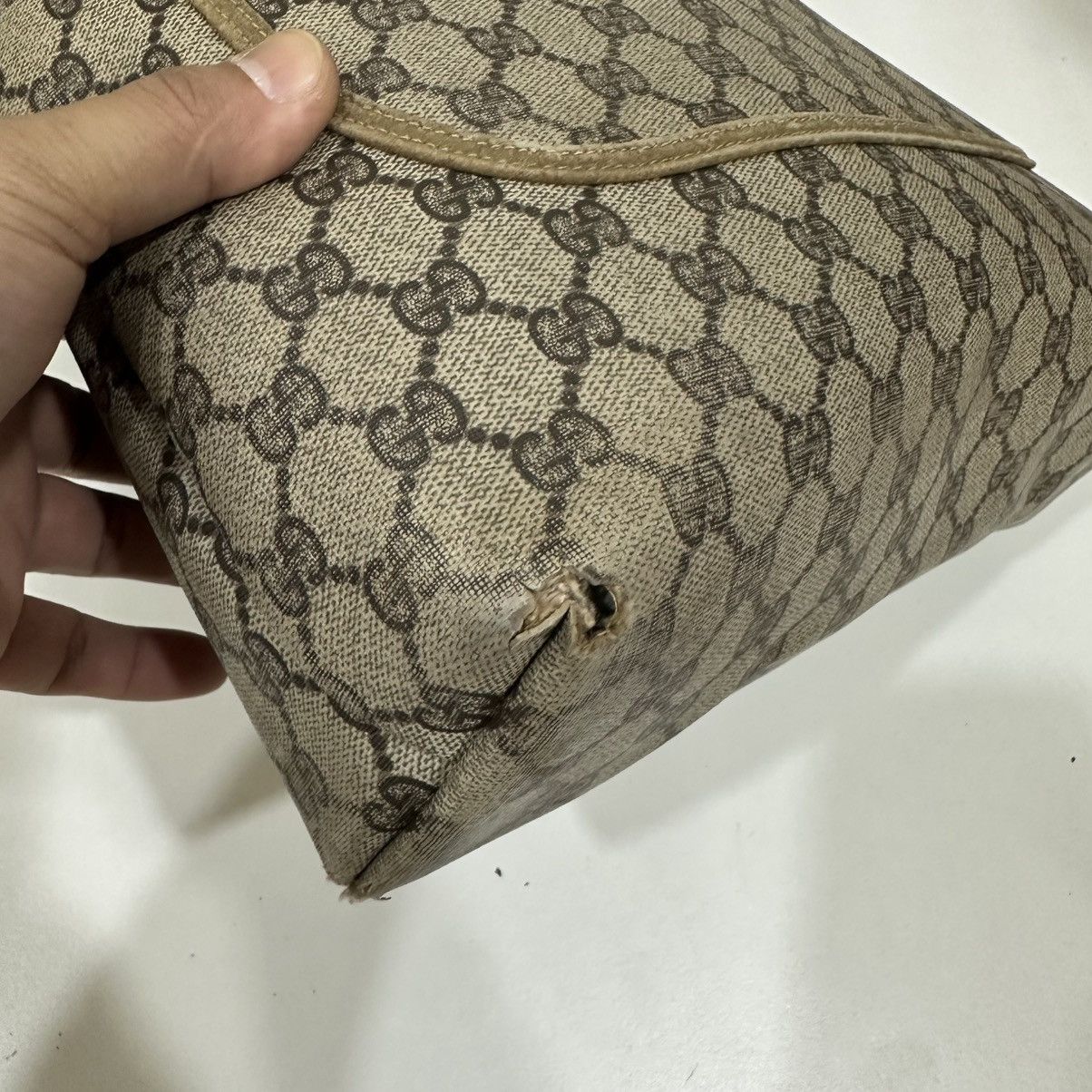 Gucci VINTAGE GUCCI GG MONOGRAM SHERRY LINE TOTE BAG 34 Size ONE SIZE - 6 Thumbnail