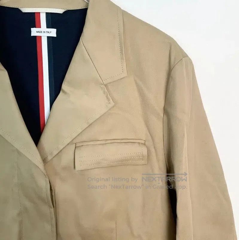 Thom Browne Thom Browne Women's Khaki Cotton Trench Coat . Size XL / US 12-14 / IT 48-50 - 3 Thumbnail