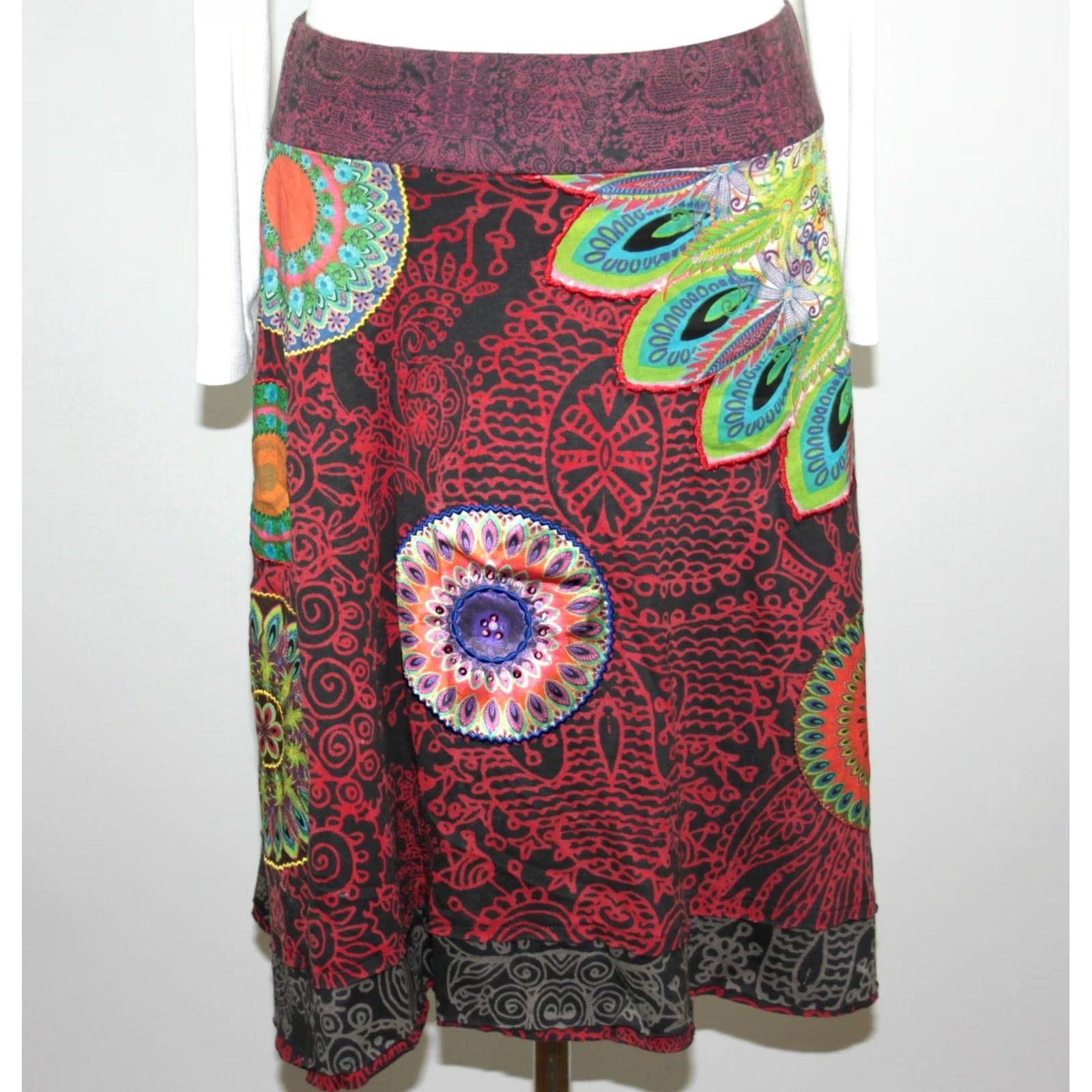 Desigual Desigual womens Skirt Size M Multicoloured Denim Size 32" / US 10 / IT 46 - 2 Thumbnail