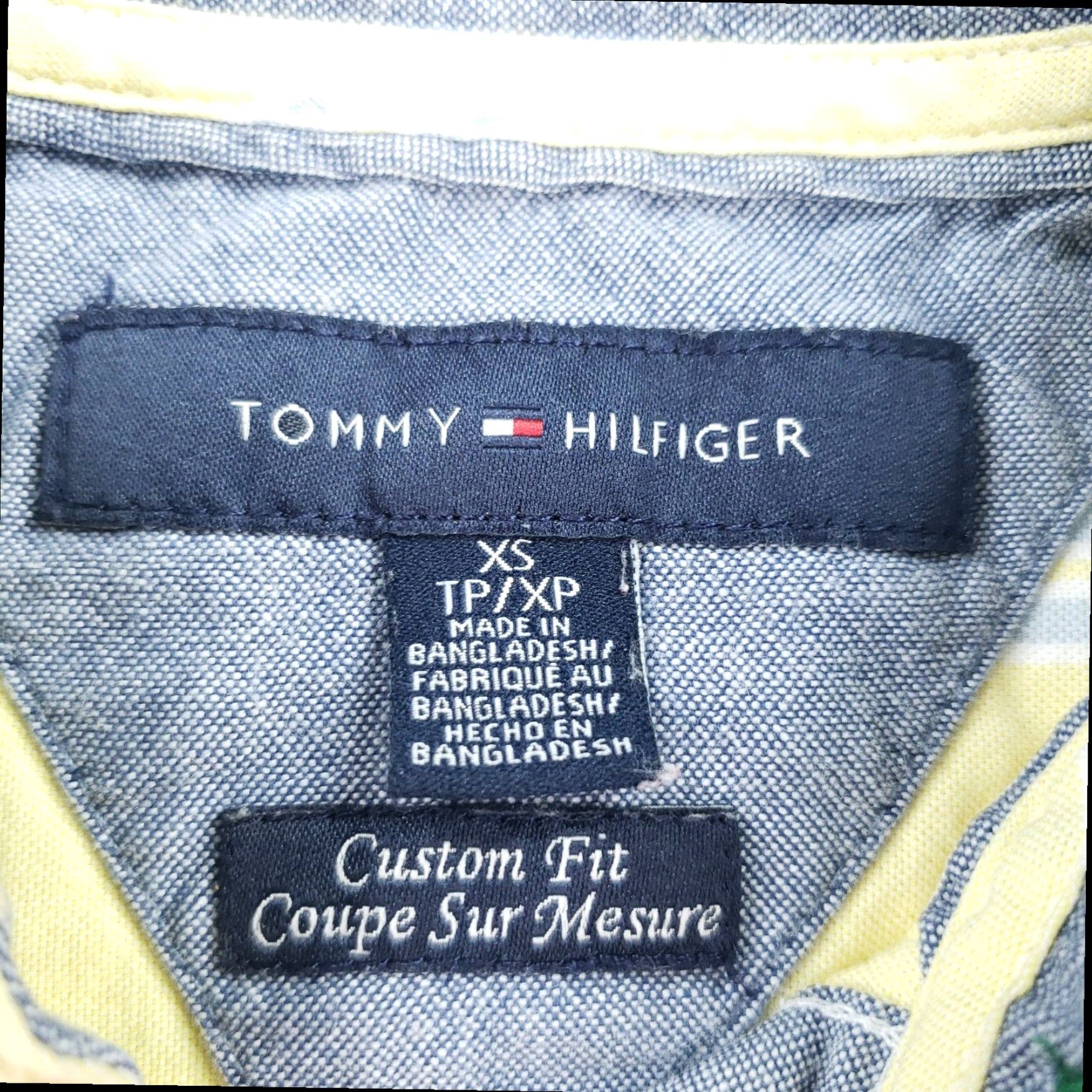 Tommy Hilfiger Tommy Hilfiger Button Down Long Sleeve Shirt Mens XS Yellow Blue Striped Cotton Casual Size US XS / EU 42 / 0 - 5 Thumbnail