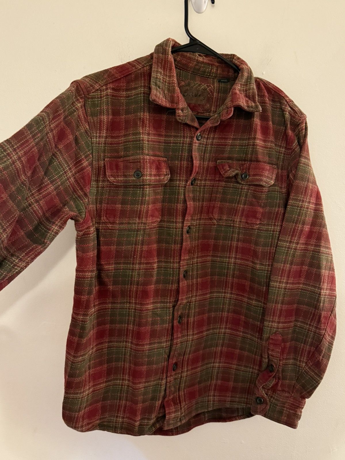 Vintage (XL) BEAUTIFUL FADED VINTAGE Red Flannel Button Up Shirt Size US XL / EU 56 / 4 - 4 Thumbnail