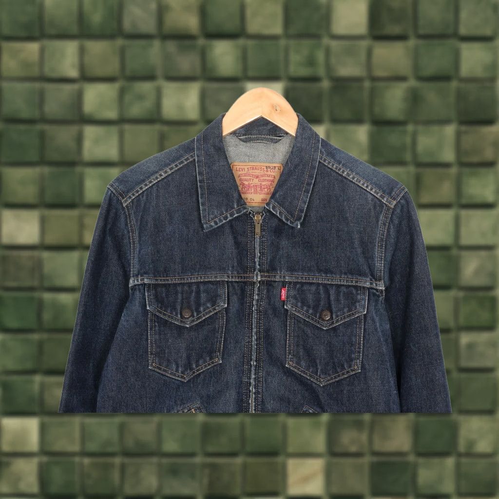 Levi's LEVI’S 70509 04 Vintage Zip Up Denim Trucker Jacket Men M Blue Jeans Jacket Mens VINTAGE Size US 31 - 1 Thumbnail