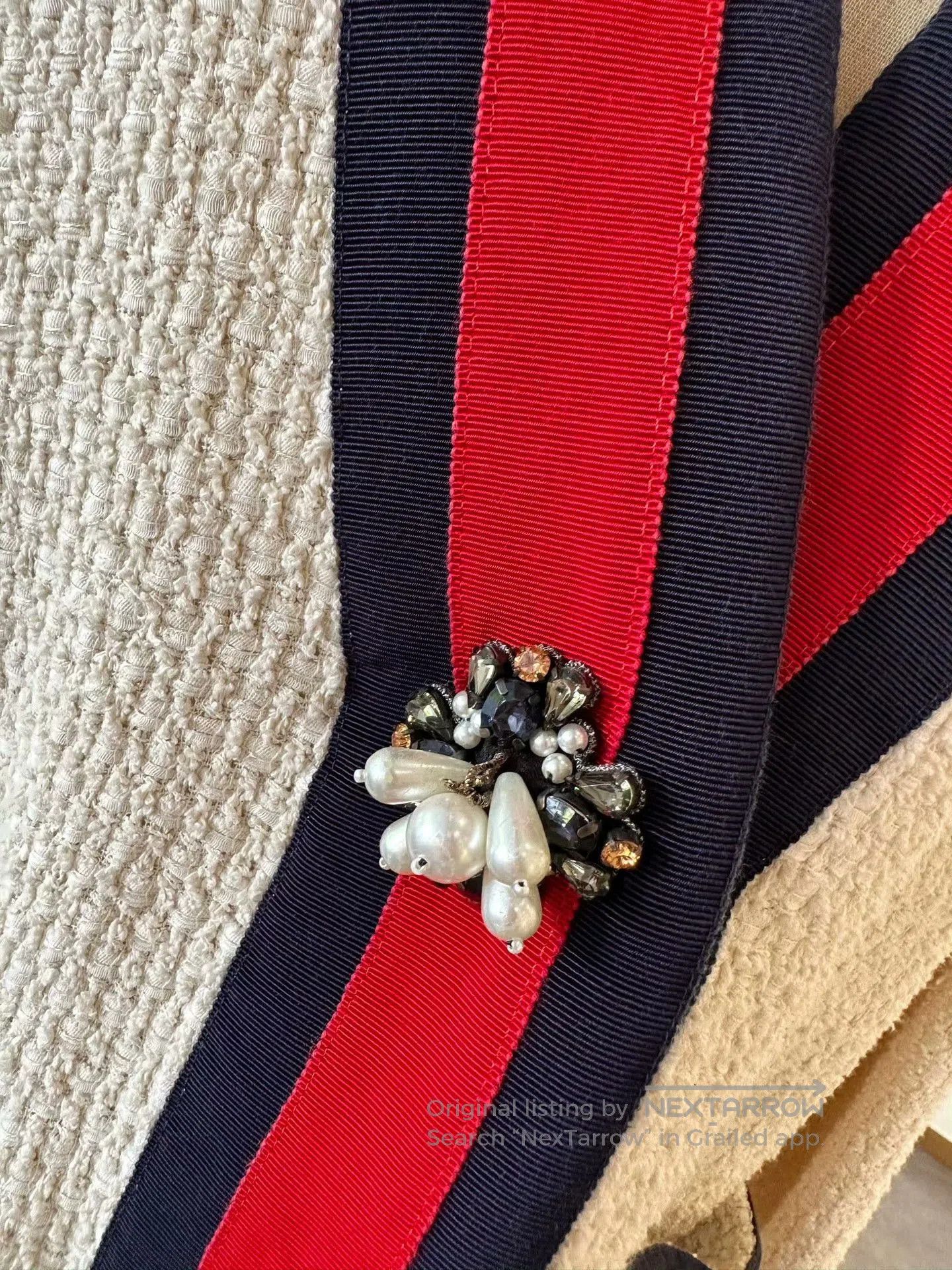 Gucci Gucci White Tweed Jacket w/ Red Blue Trim. Size XS / US 0-2 / IT 36-38 - 4 Thumbnail