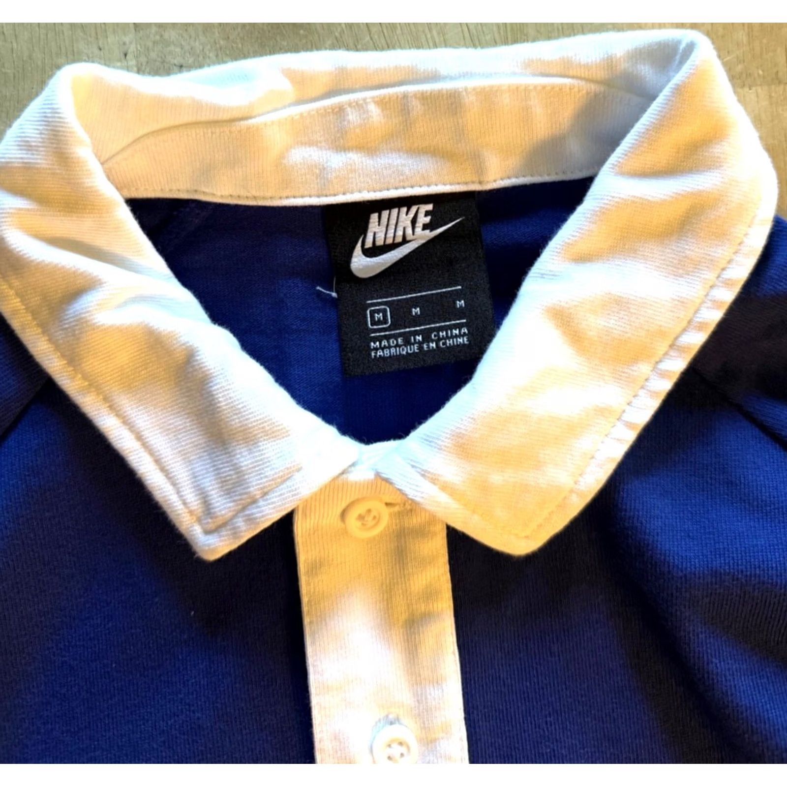 Nike Nike Blue Rugby Polo Shirt Long Sleeve Men's Medium Swoosh Spell Out Button Collared Size US M / EU 48-50 / 2 - 4 Thumbnail