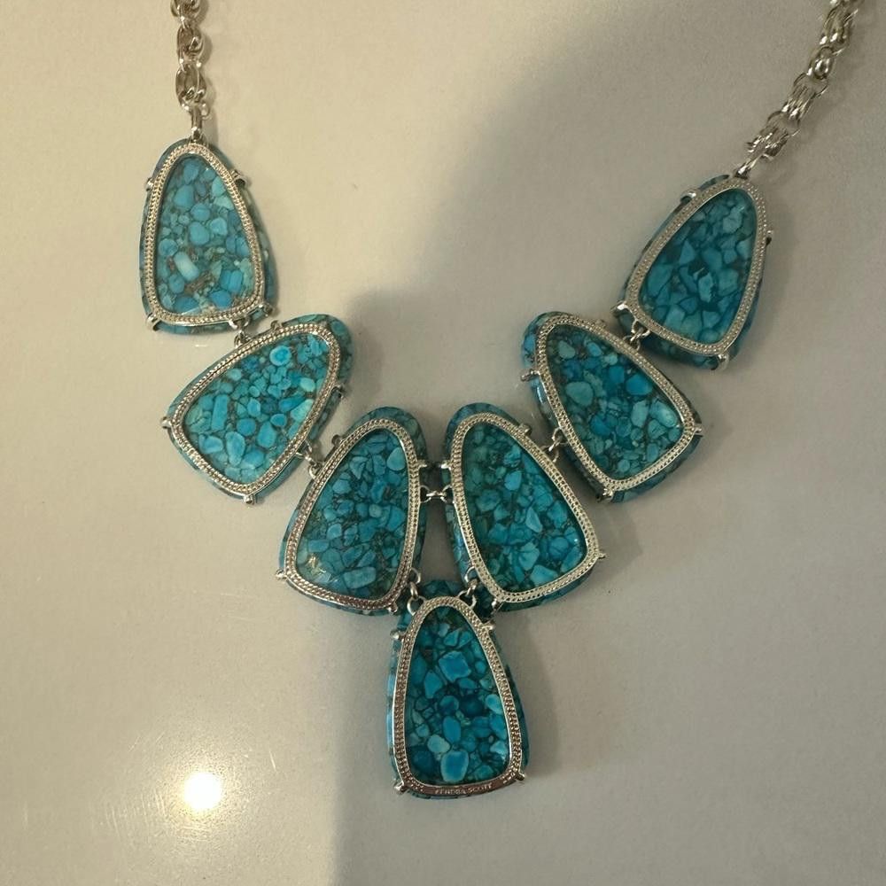 Kendra Scott Kendra Scott Harlow Bronze Veined Turquoise Necklace RARE Size ONE SIZE - 8 Thumbnail