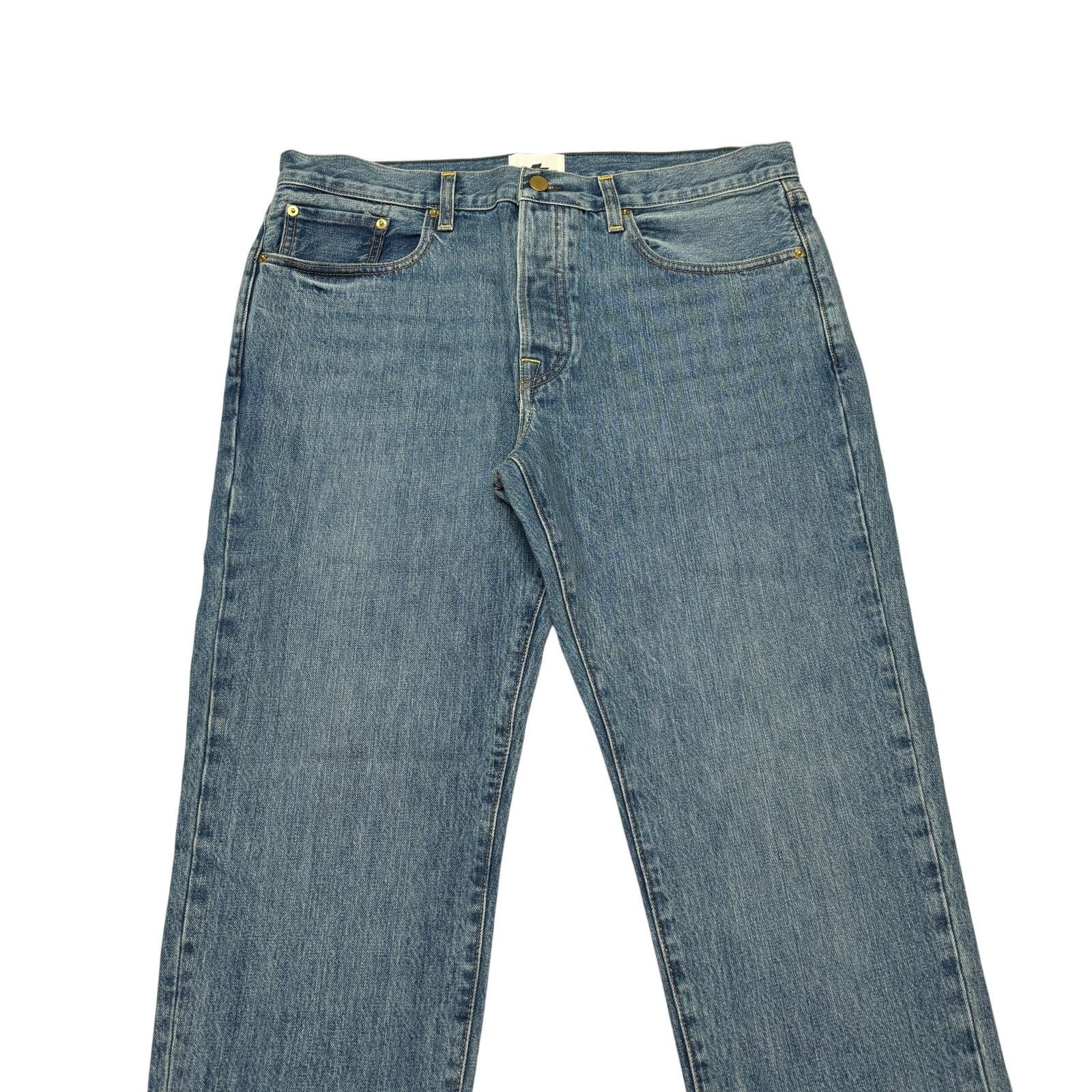 $185 Sid Mashburn Light Wash Denim 40x32 Slim Straight Jeans