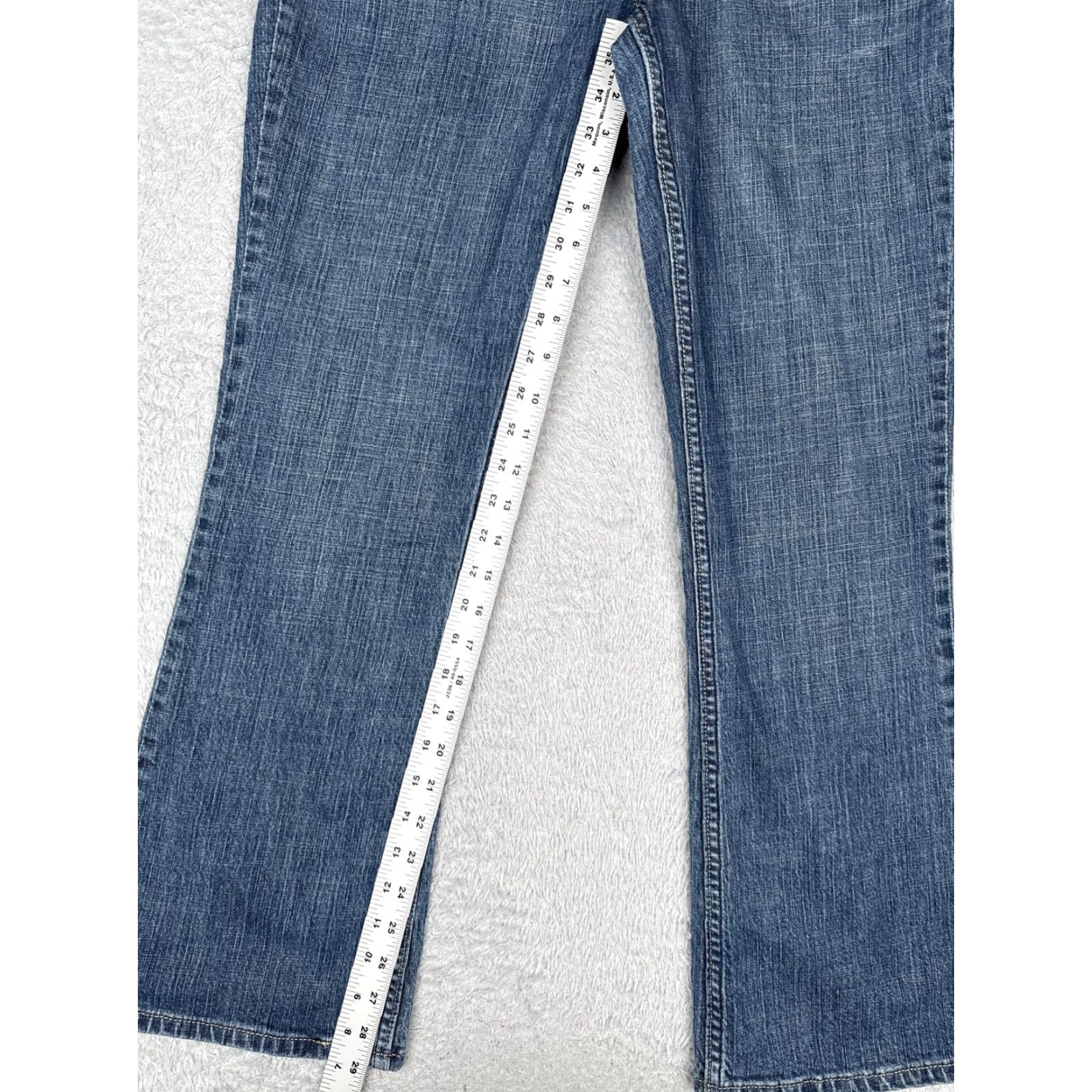 Vintage Levi Strauss Signature Jeans Womens 10 Short Blue Bootcut Jeans with Stretch 30x29 Low Rise 5-Pocket Denim Size 32" / US 10 / IT 46 - 7 Thumbnail