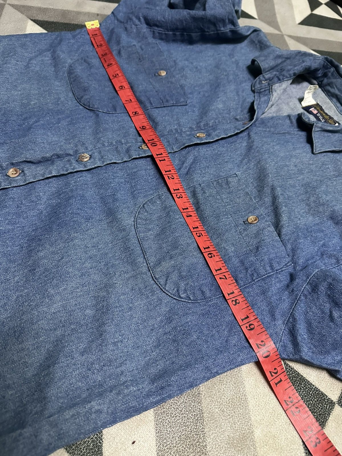 Vintage Vintage 80s Panhandle slim blue denim shirts Size US S / EU 44-46 / 1 - 8 Thumbnail