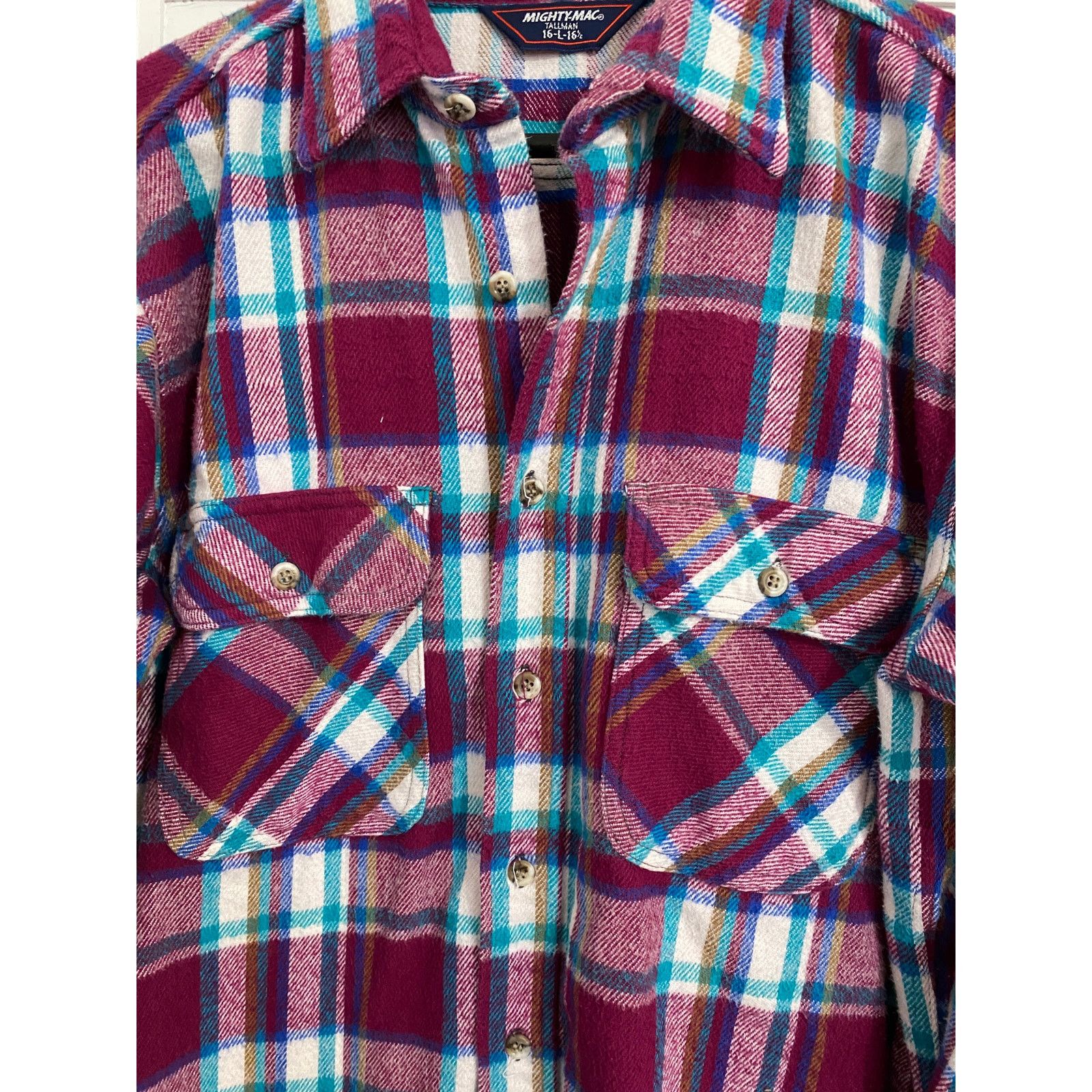 Other Retro Mighty Mac Tallman Flannel Shirt Men's Size L 16-16.5 Size US L / EU 52-54 / 3 - 2 Thumbnail