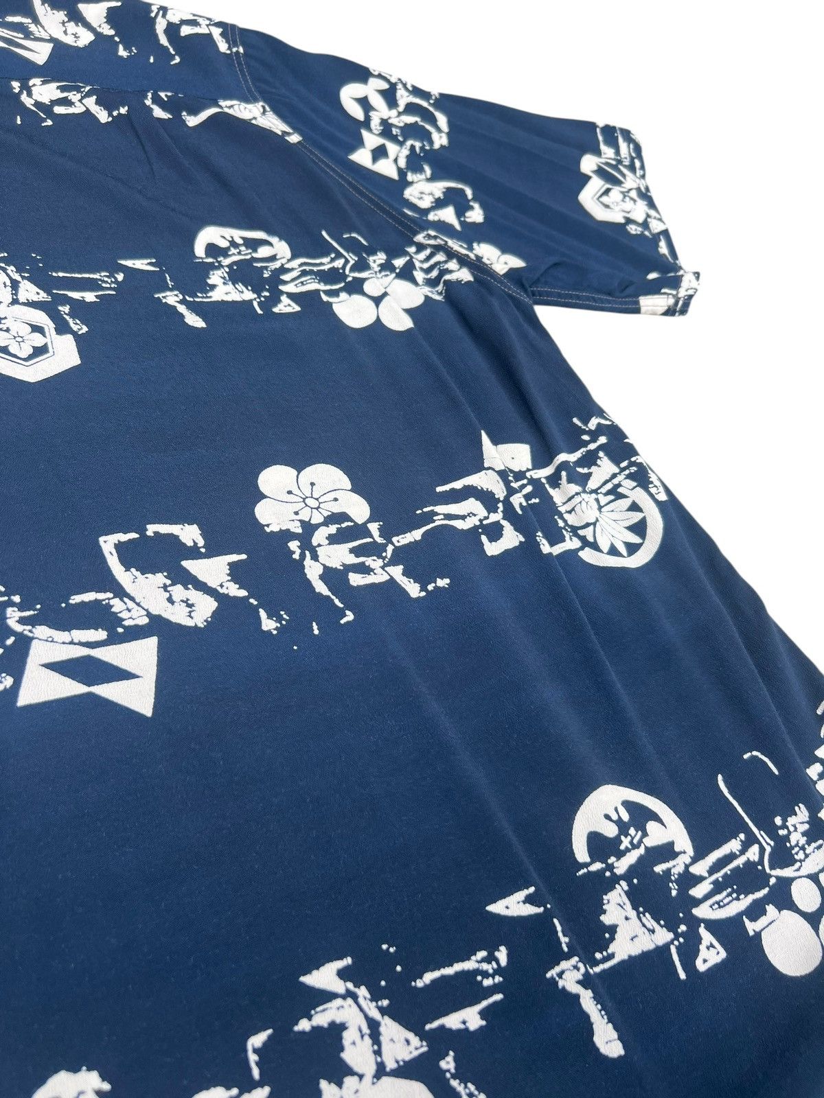 Blue Blue Japan Blue Blue Special Okra Indigo Dyed Hawaiian Shirt Size 4 Size US XL / EU 56 / 4 - 22 Thumbnail
