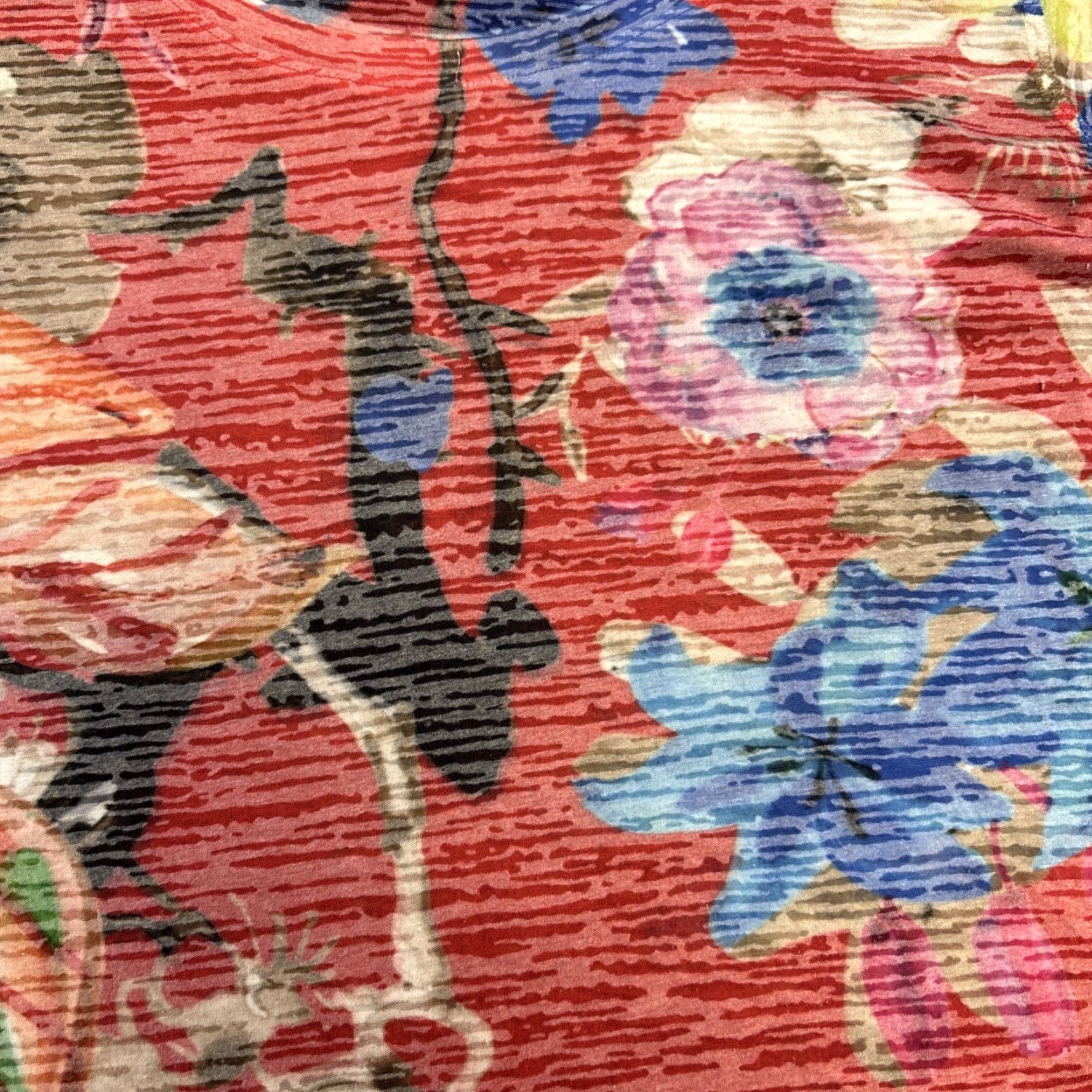 Pinko Nally & Millie Blouse Shirt Womens L Multicolor Floral USA Topoversize Artsy Abstract Small Pink Size L / US 10 / IT 46 - 3 Thumbnail