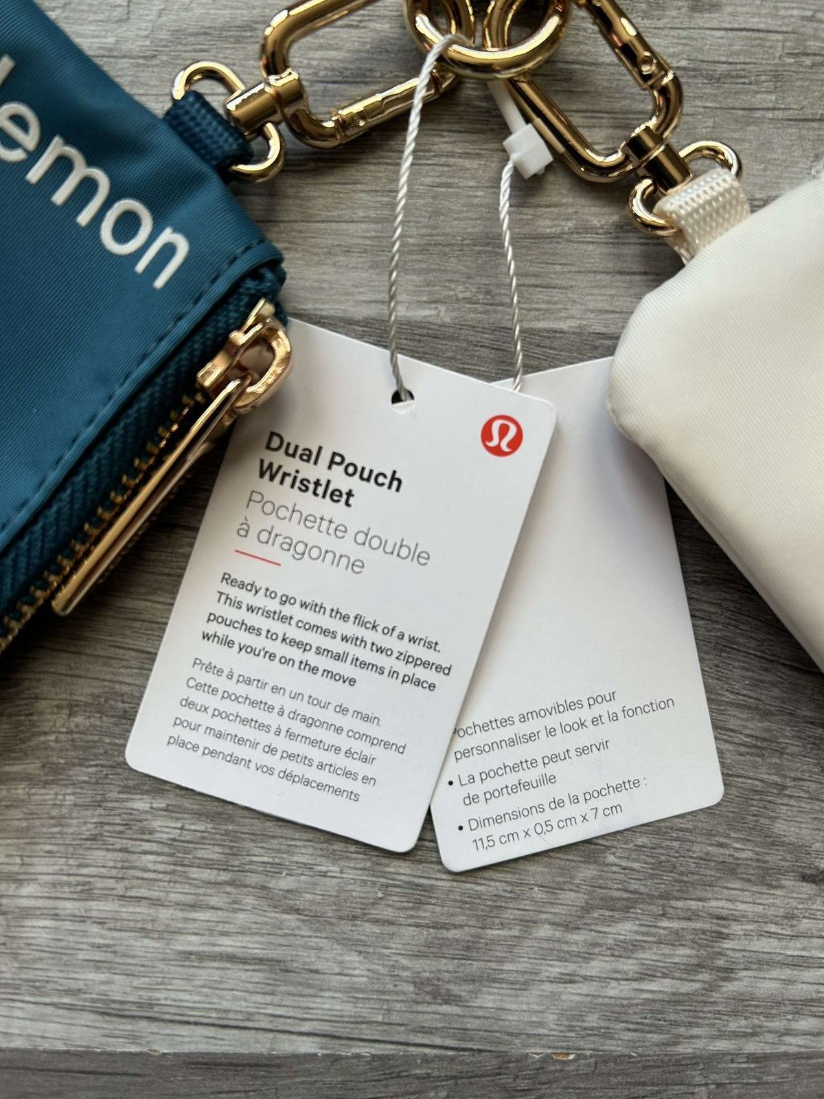 Lululemon Lululemon Dual Pouch Wristlet Blue and White New With Tags Size ONE SIZE - 5 Thumbnail
