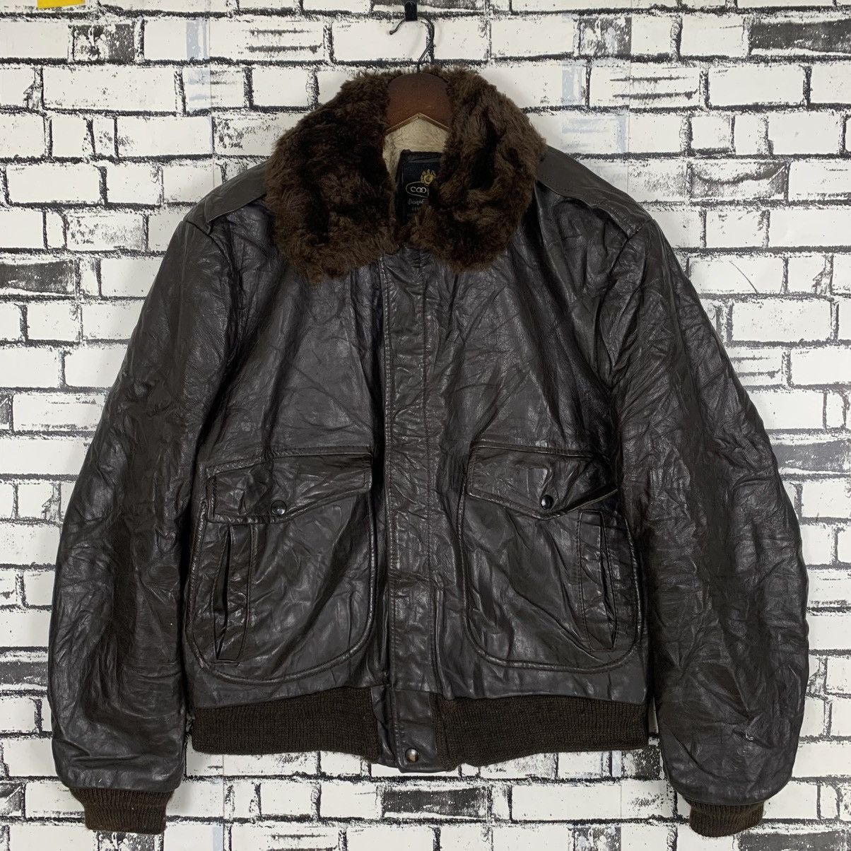 Genuine Leather Vintage Cooper Genuine Leather Jacket Sherpa Bomber Jacket Size US M / EU 48-50 / 2 - 1 Thumbnail
