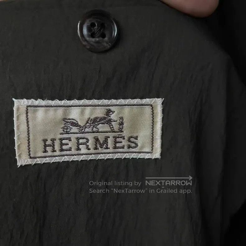Hermes Hermes Tech Fabric Olive Green Blazer Jacket Size 52R - 4 Thumbnail