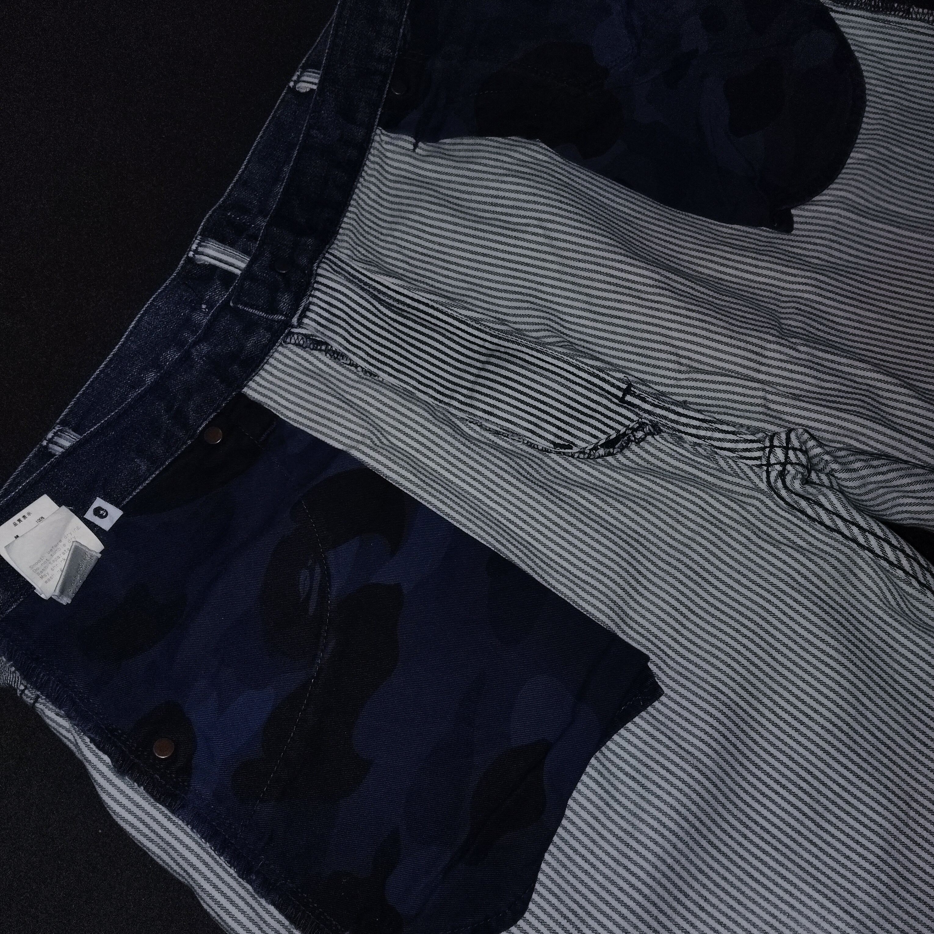 Bape 2008 Bape Denim Hickory Shorts Pants Size US 38 / EU 54 - 8 Thumbnail