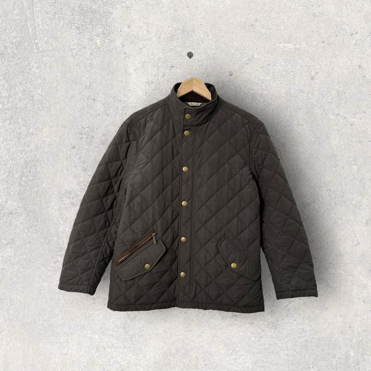 Pre-owned Barbour X Waxed Barbour Shoveler Quilted Brown Jacket