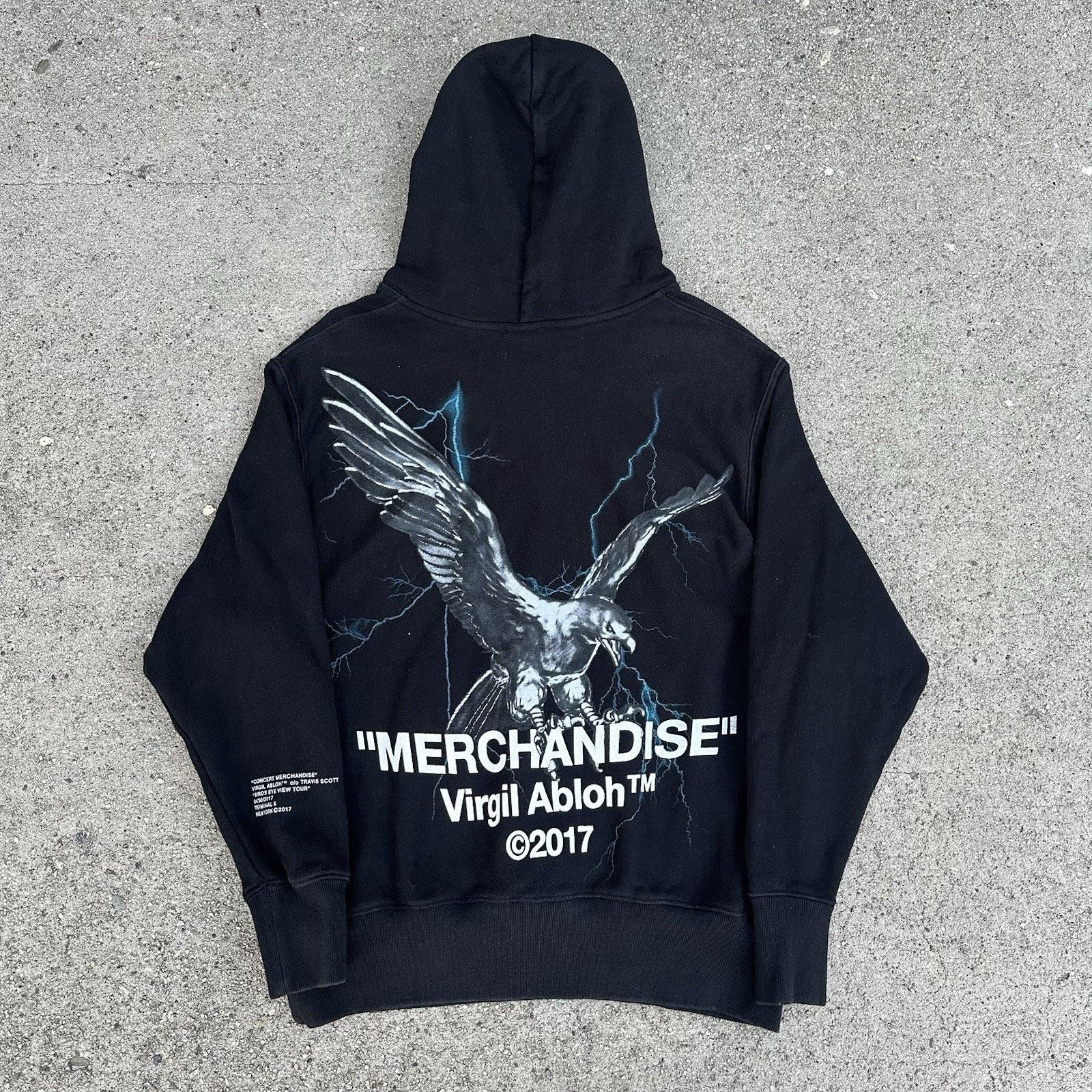 Off-White × Travis Scott × Virgil Abloh Travis Scott Virgil Abloh Birds Eye View Merchandise Hoodie Size US S / EU 44-46 / 1 - 1 Thumbnail