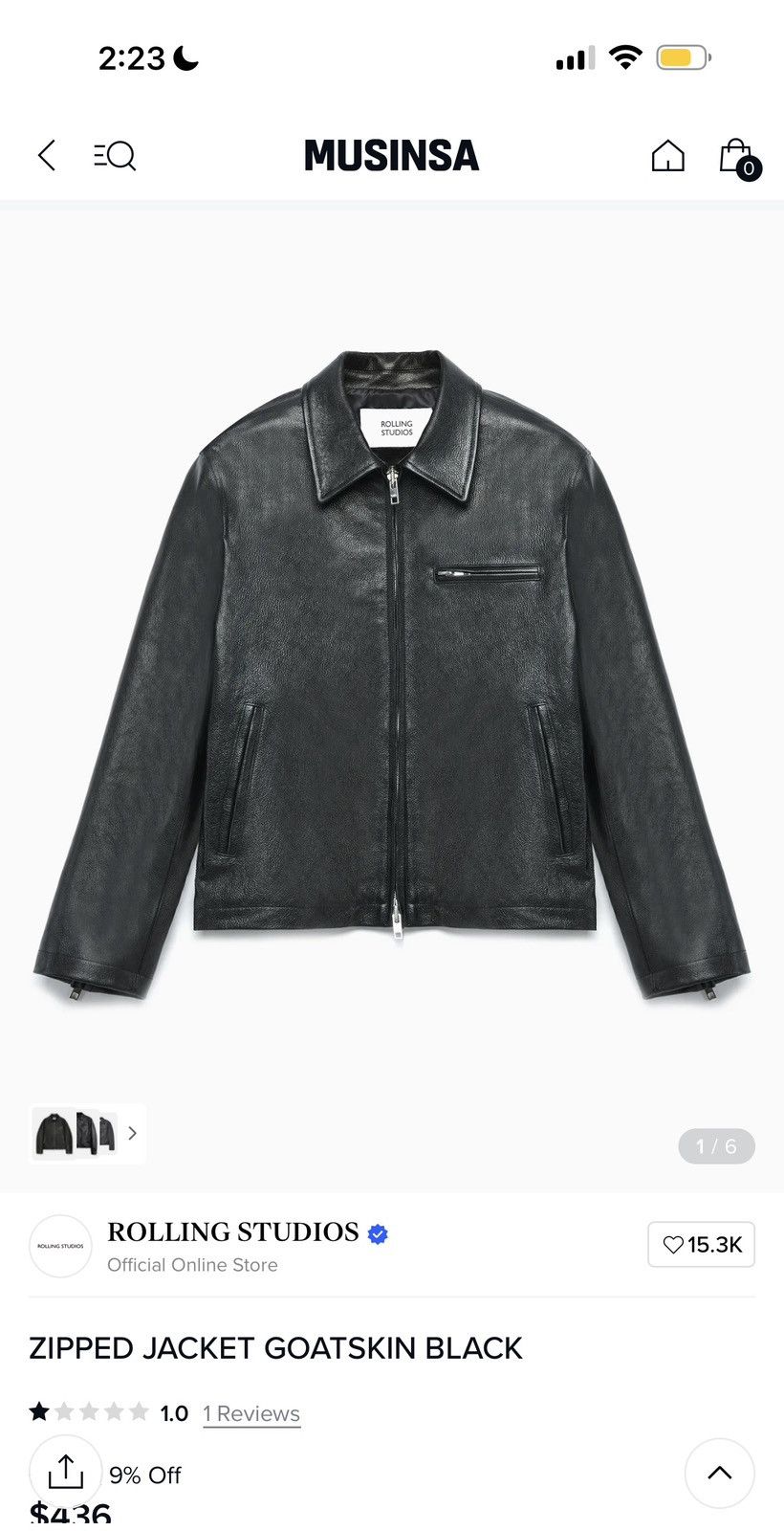 Other Rolling Studios GOATSKIN Leather jacket Size US M / EU 48-50 / 2 - 1 Thumbnail