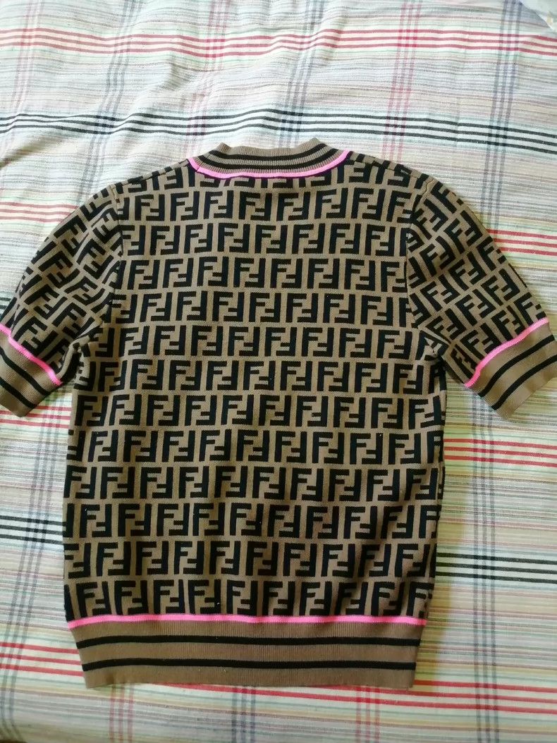 Fendi Fendi Old flower full-print knitted short sleeves Size US XXS / EU 40 - 1 Thumbnail
