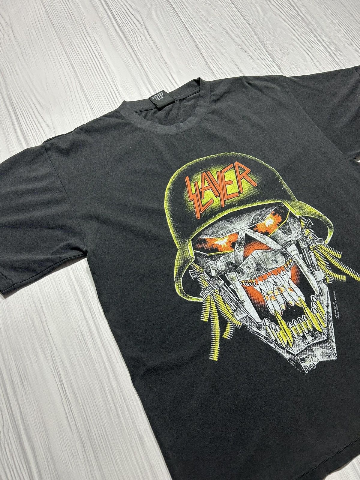 Band Tees Vintage 1991 Slayer Tour T-Shirt Metal Band Size US L / EU 52-54 / 3 - 3 Thumbnail