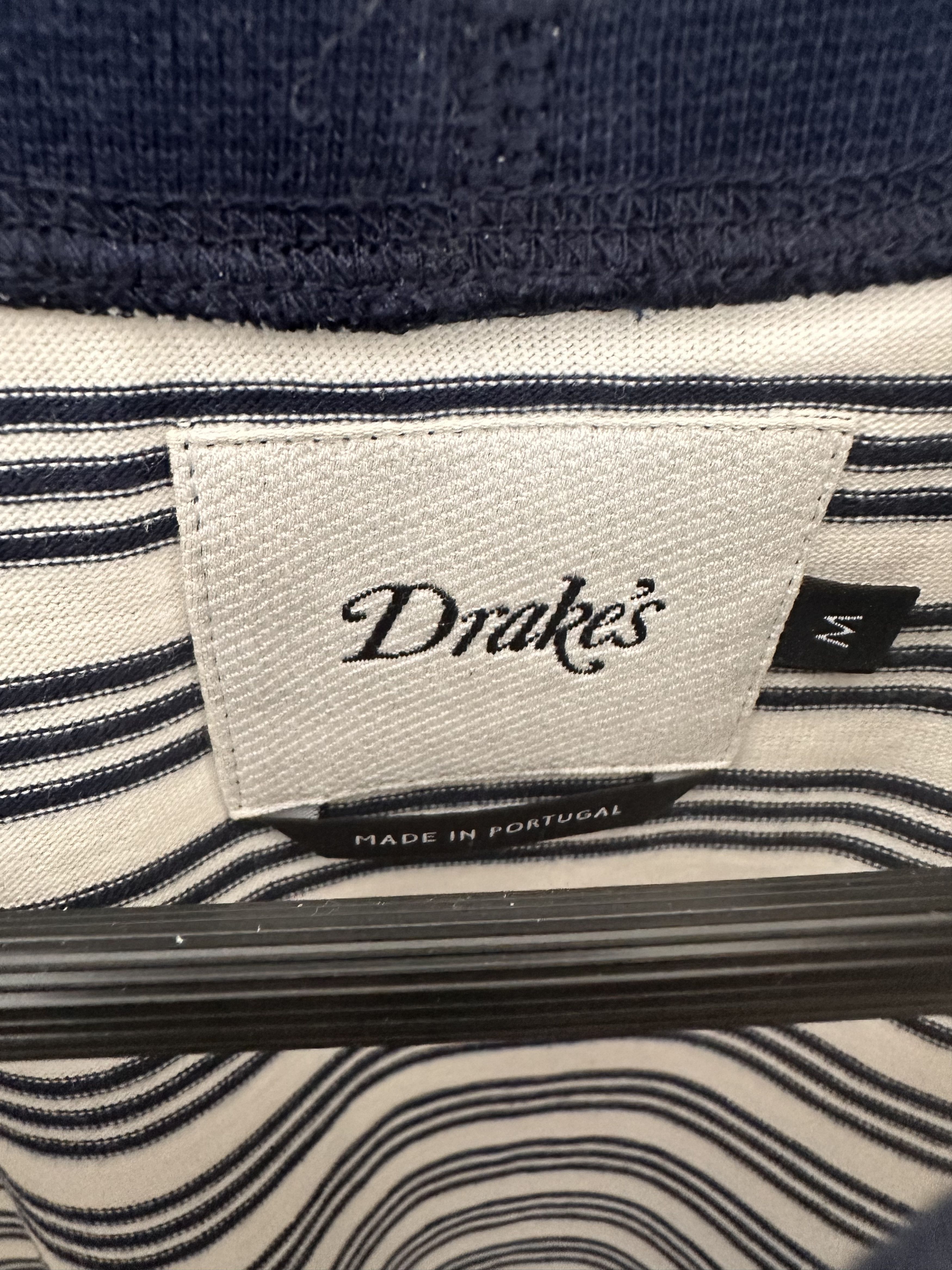 Drake's Drake’s Striped Cotton Jersey T-Shirt – Navy/White (M) Size US M / EU 48-50 / 2 - 2 Thumbnail