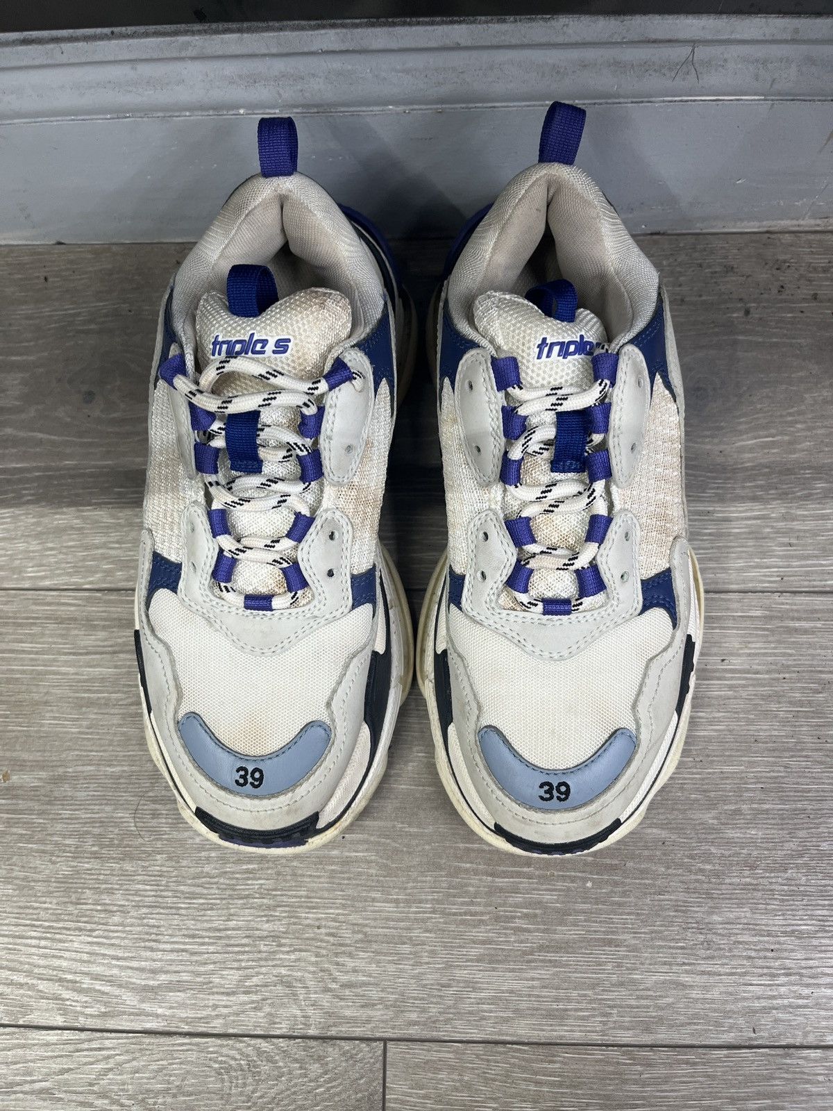 Balenciaga Balenciaga triple S blue high top sneakS Size US 9 / IT 39 - 3 Thumbnail