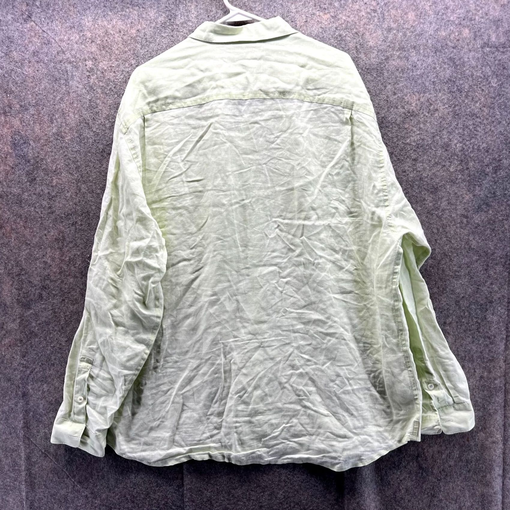 Tommy Bahama Tommy Bahama Shirt Men XXL Adult Green Casual Button-Down Linen Solid Preppy Shirt Size US XXL / EU 58 / 5 - 2 Thumbnail