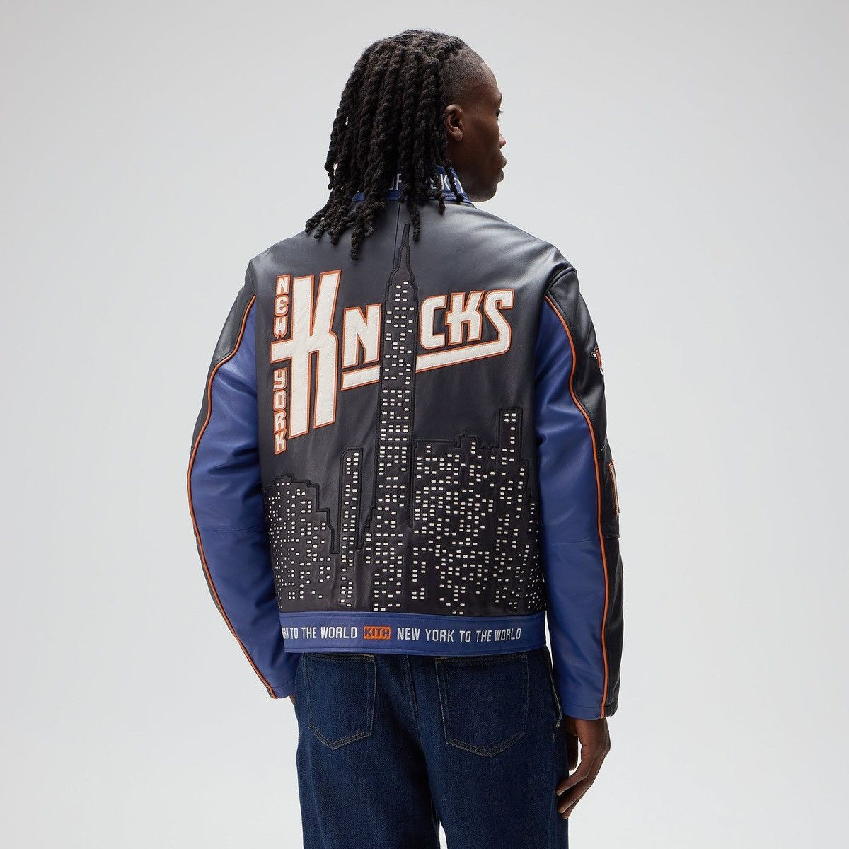 Avirex × Kith Kith for the New York Knicks Leather Moto Jacket Skyline XL Size US XL / EU 56 / 4 - 3 Thumbnail