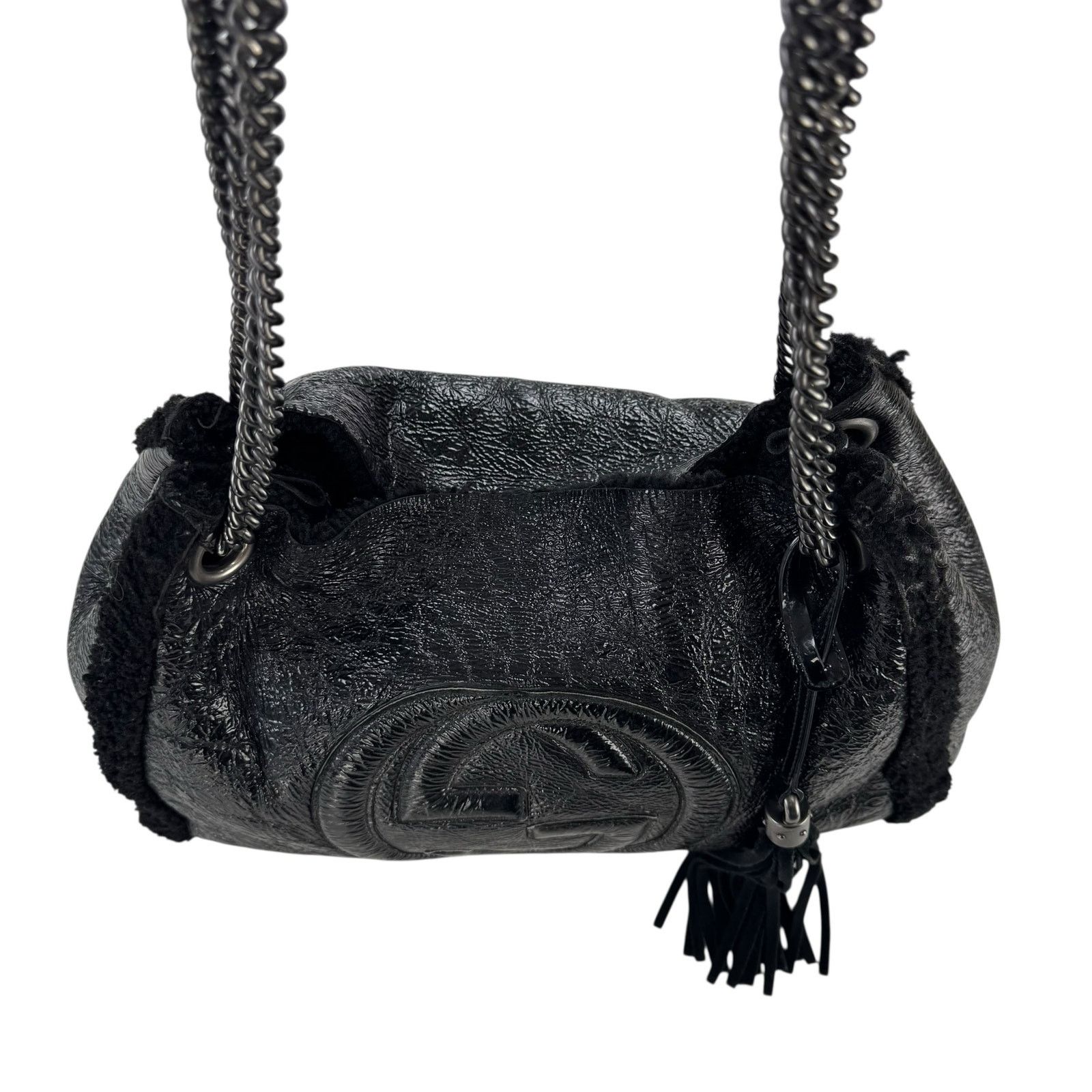 Gucci Gucci Soho Shearling Double Chain Bag Size ONE SIZE - 6 Thumbnail