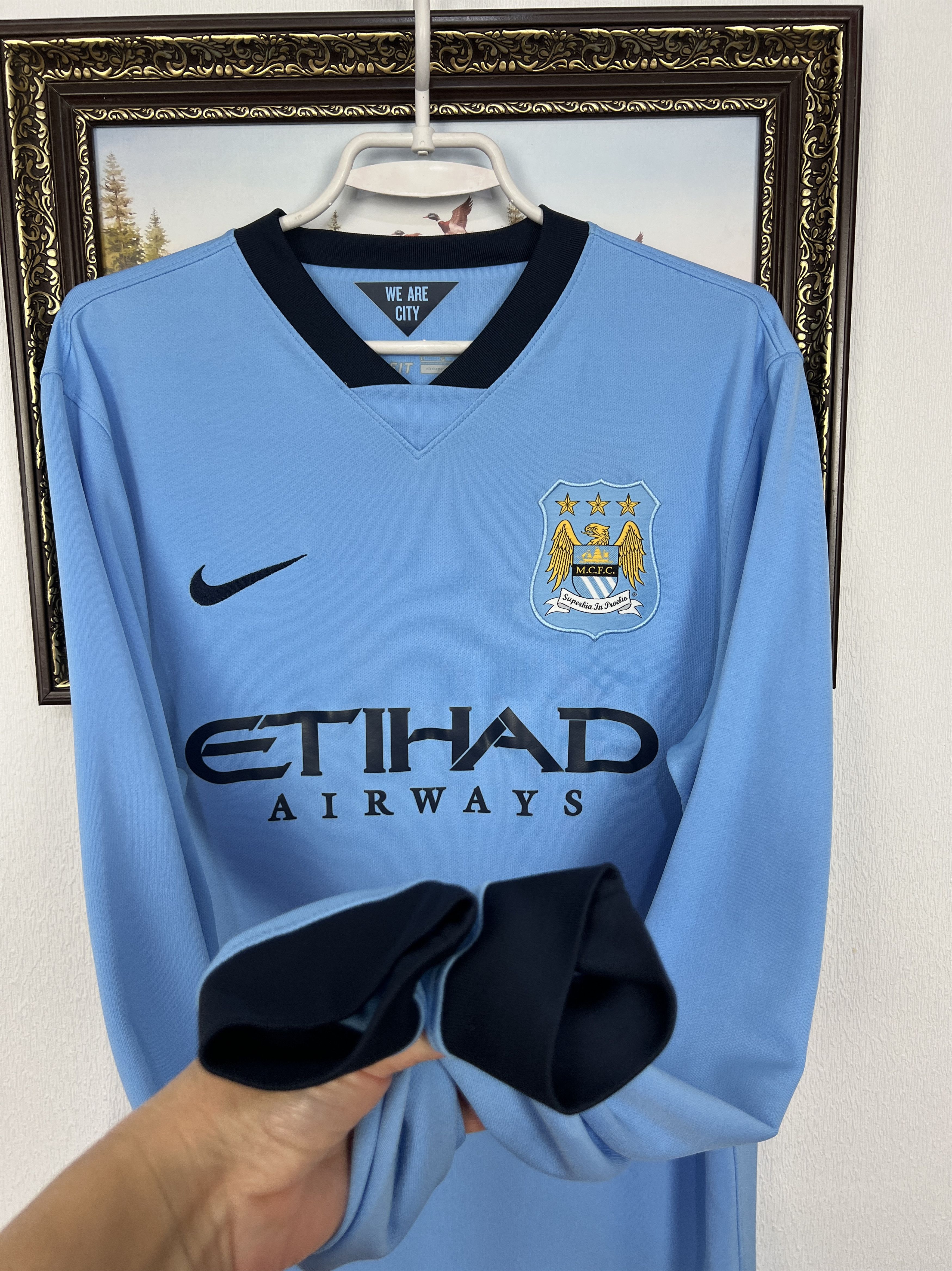 Nike Manchester City Home football shirt 2014 Soccer Nike Size US L / EU 52-54 / 3 - 8 Thumbnail