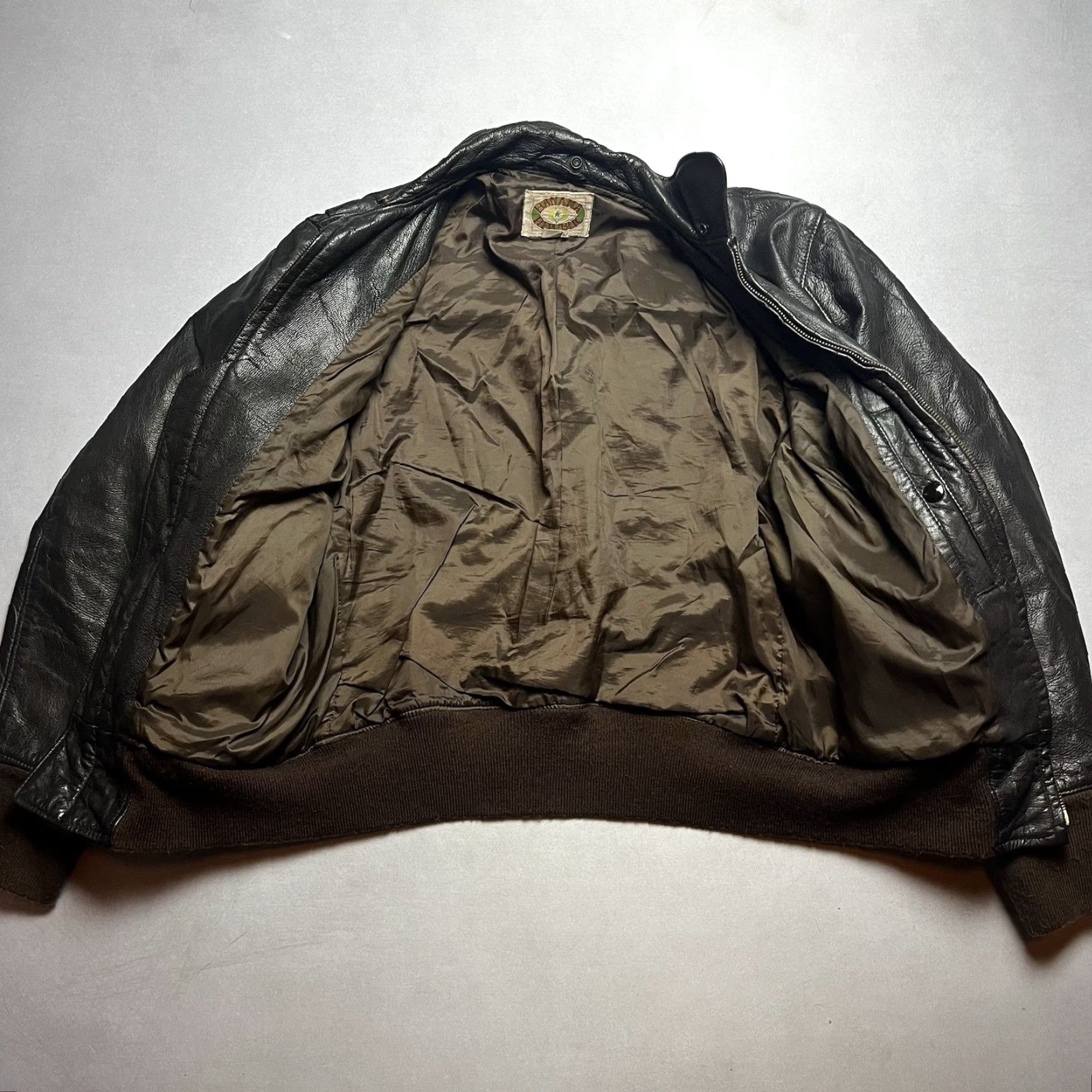 Vintage Banana Republic A2 Bomber Jacket Leather 38 Mid-Length 
