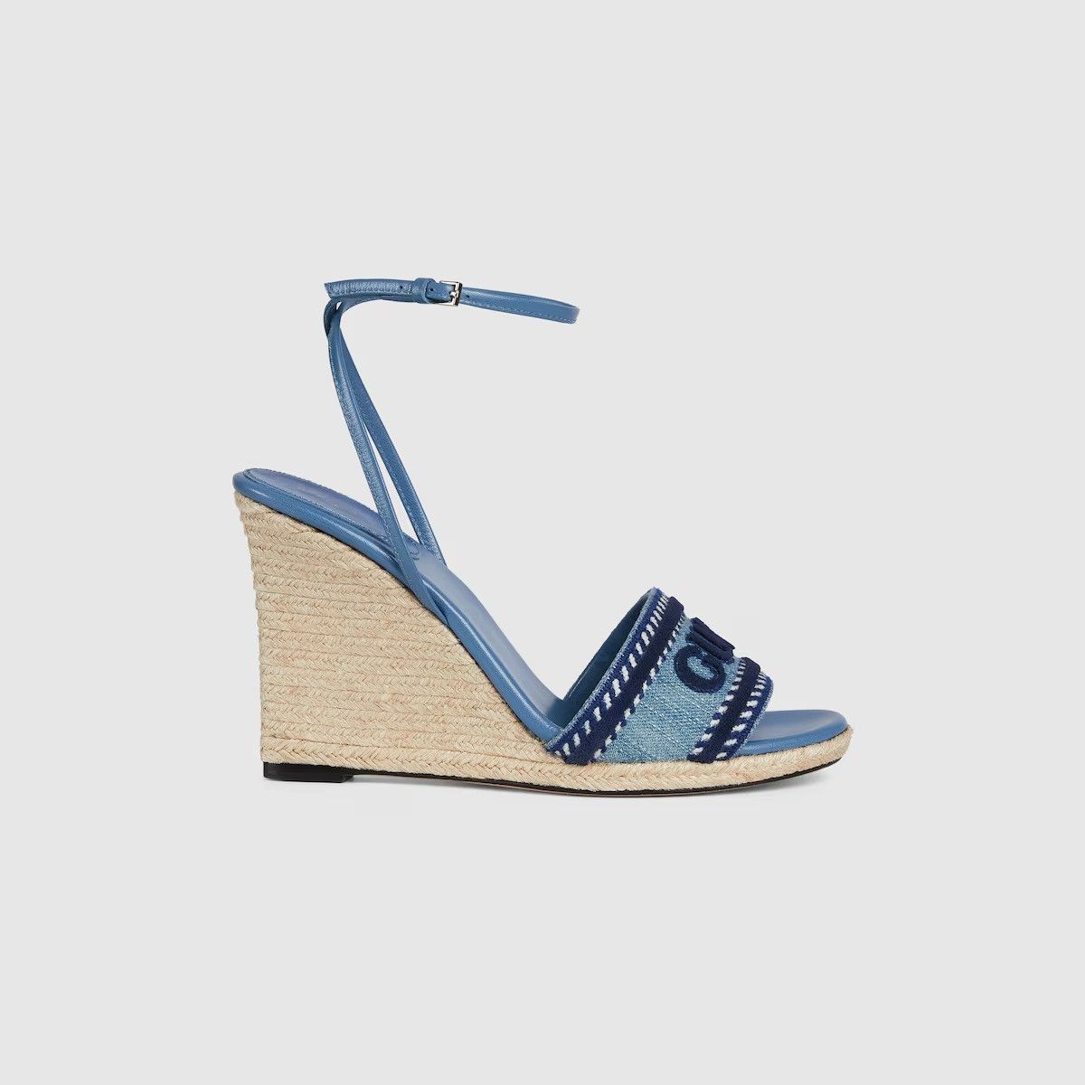 Gucci o1loc1c0426 817220 Women's Gucci Platform Espadrille in Blue Size US 6.5 / IT 36.5 - 1 Thumbnail