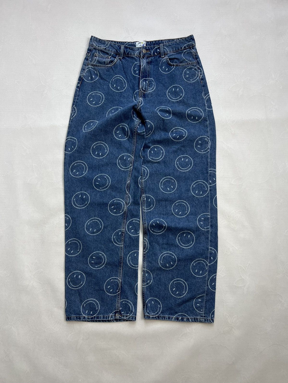 Japanese Brand Pants Smiley multi logo y2k jeans Size US 32 / EU 48 - 1 Thumbnail