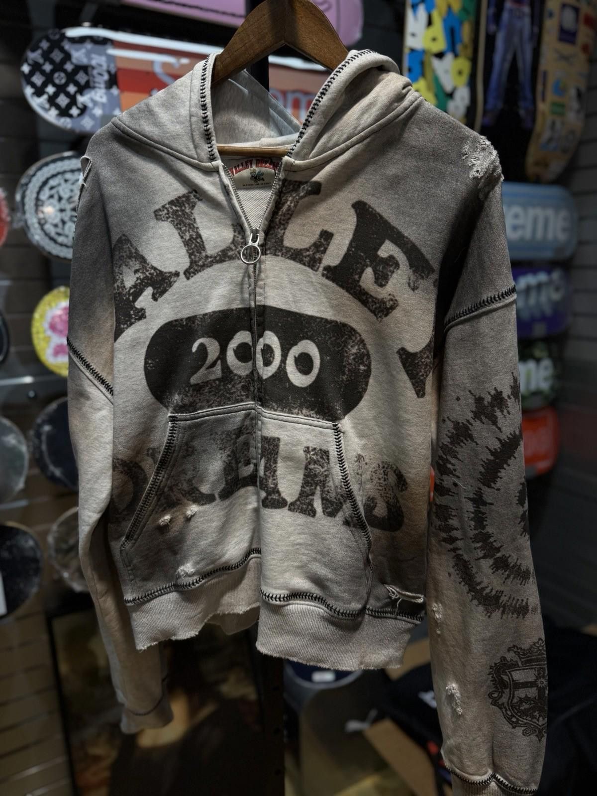 Vale Size S -Vale Zip Up Hoodie Authentic Valley White Messy Look Size US S / EU 44-46 / 1 - 3 Thumbnail