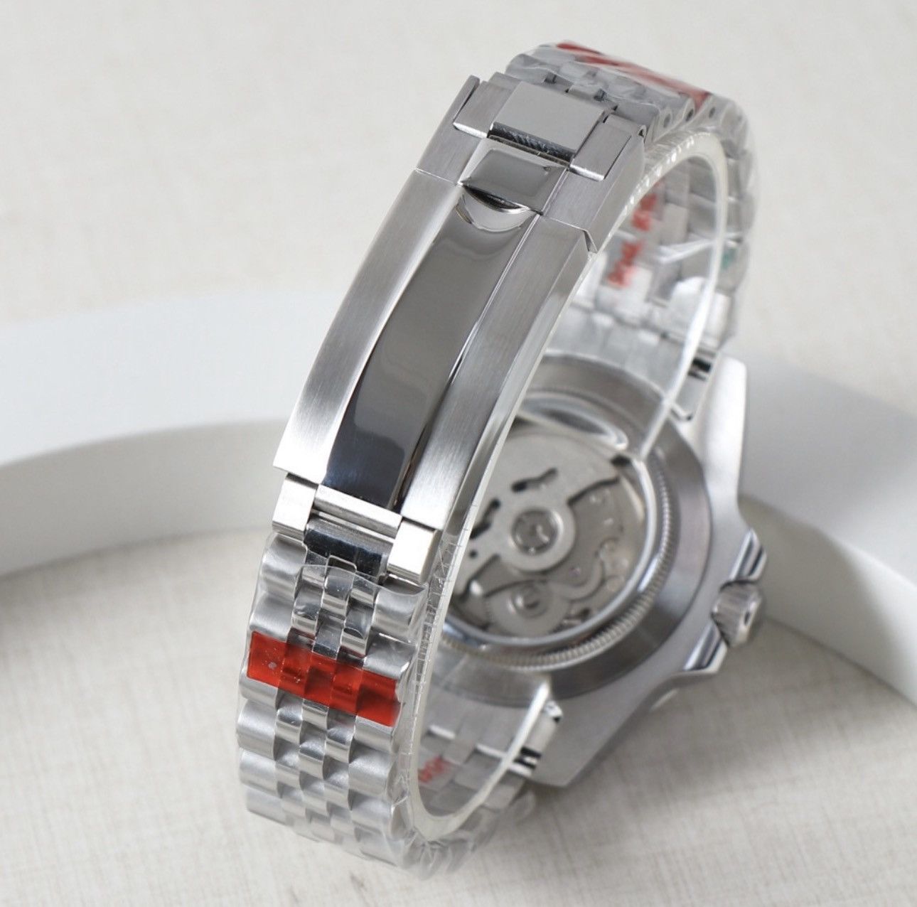 Japanese Brand Seiko Mod Gmt-Master 2 Black Yellow Steel Watch Jubilee 41mm Size ONE SIZE - 5 Thumbnail