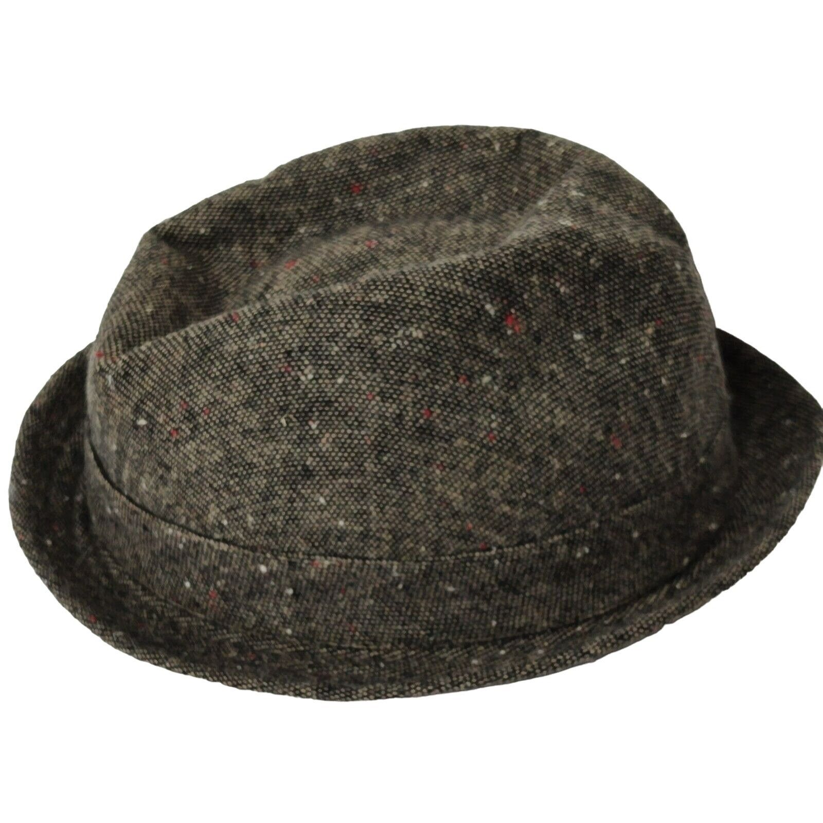 Epoch Epoch Brown Wool Hat Fedora Trilby Tweed Unisex S/M Festival Size ONE SIZE - 4 Thumbnail