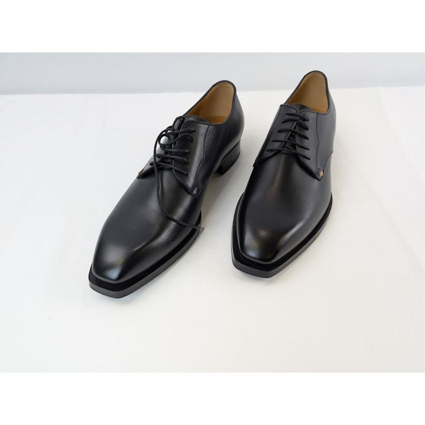 Gucci o1rshd1 Leather New Waxed Calf Lace Up Boots in Black Size US 12 / EU 45 - 9 Thumbnail
