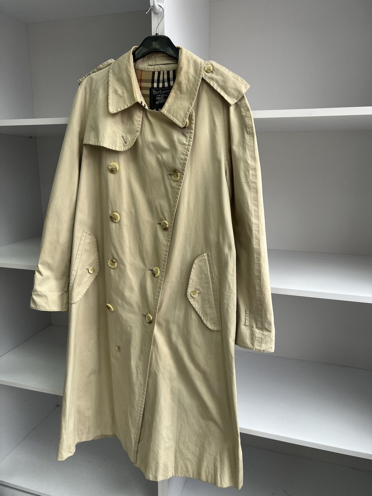 Burberry × Vintage Vintage Burberry Nova Check Trench coat Size US M / EU 48-50 / 2 - 5 Thumbnail