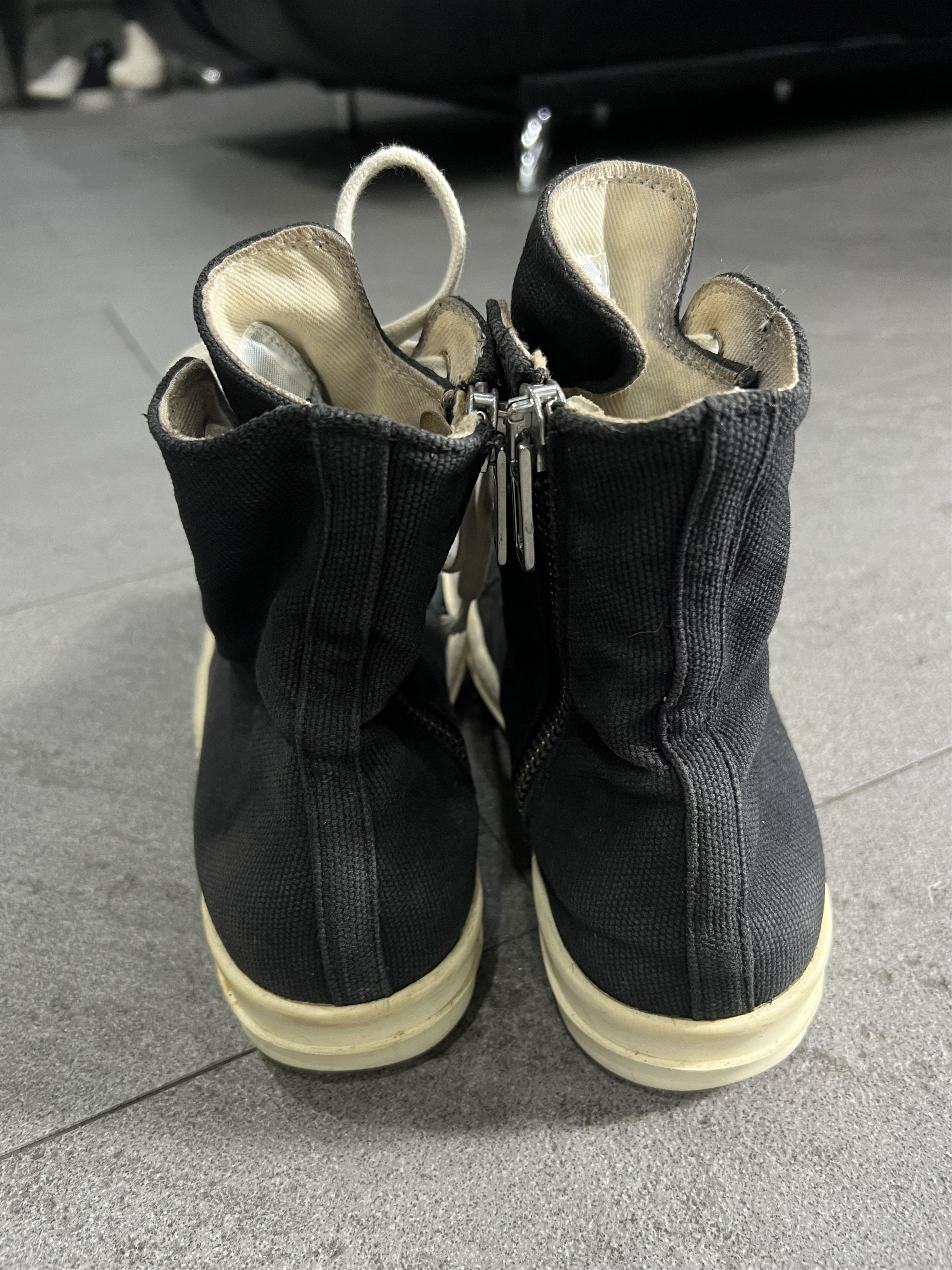 Rick Owens Drkshdw Rick Owens DRKSHDW Canvas Ramones High EU40 Size US 7 / EU 40 - 5 Thumbnail