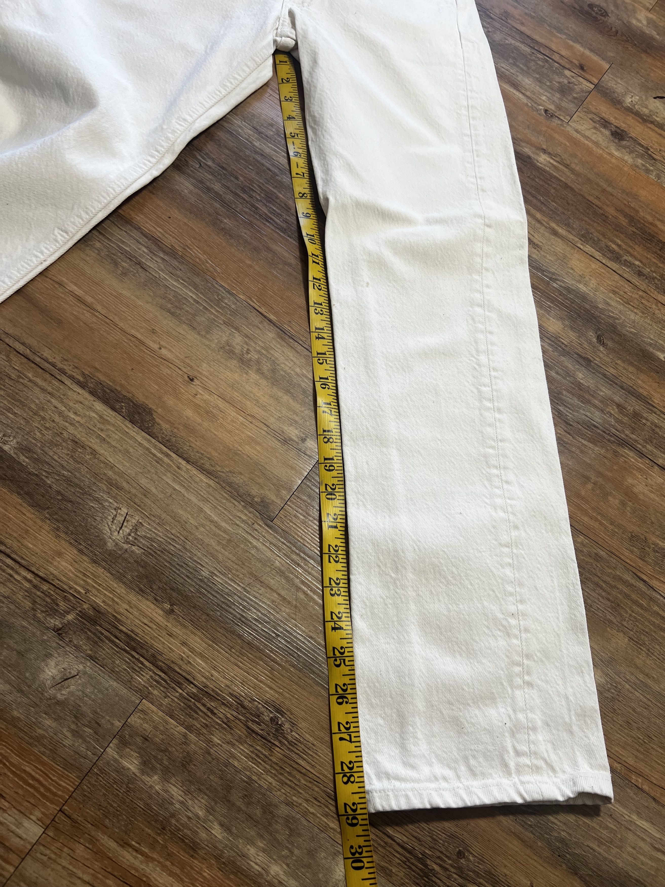 Levi's × Levi's Vintage Clothing × Vintage Vintage Levi's 501 White Denim Jean Pants Size US 29 - 11 Thumbnail
