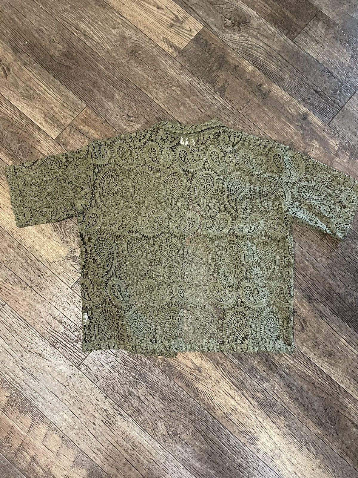 Japanese Brand × Vintage Paisley Button Up Shirt XL Olive Size US XL / EU 56 / 4 - 7 Thumbnail
