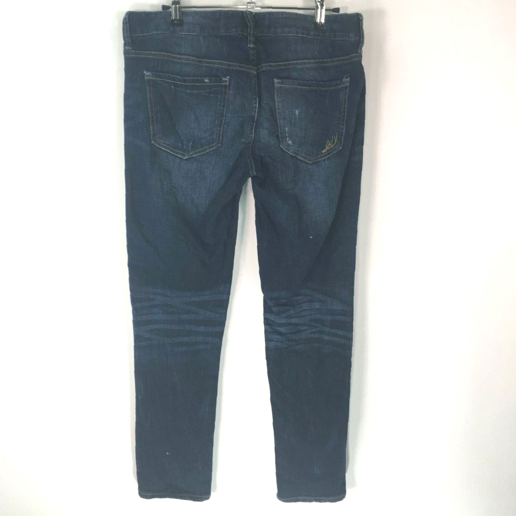 Express EXPRESS Jeans Womens Boyfriend Casual Mid Rise Blue Denim Size 4 Regular 28in Inseam - 5-Pocket Stretch Size 27" / US 4 / IT 40 - 2 Thumbnail