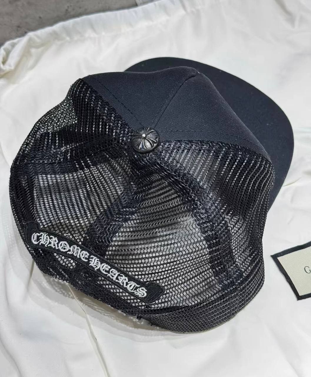 Chrome Hearts Black Chrome Hearts cap with embroidered cross and flower Size ONE SIZE - 3 Thumbnail